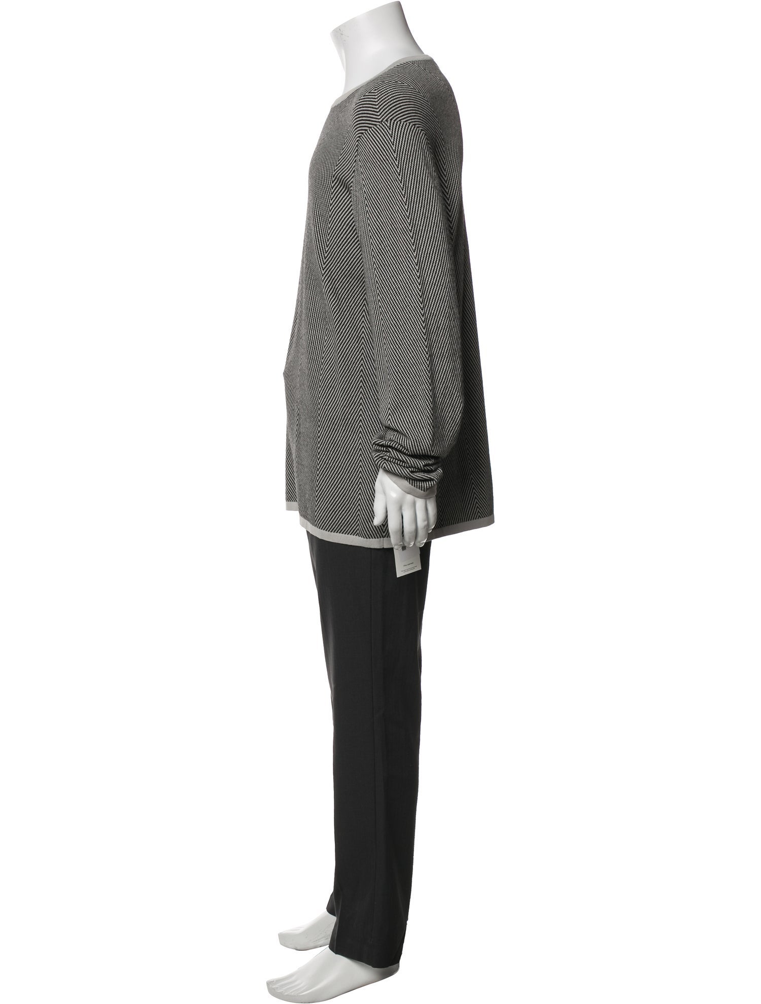 Armani Collezioni Patterned Crew Neck Pullover