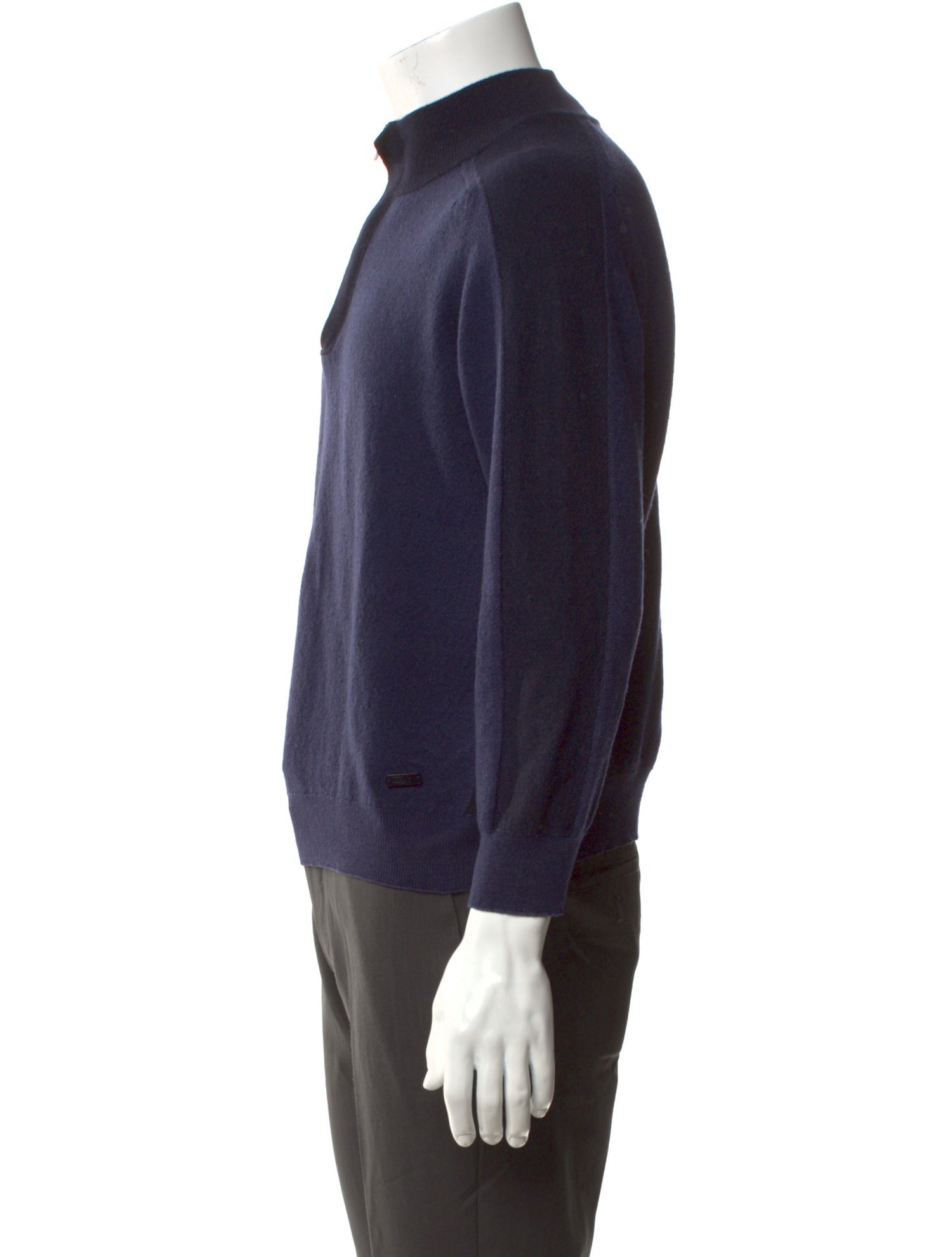 Armani Collezioni Virgin Wool Mock Neck Pullover