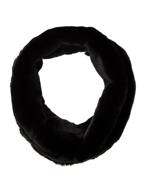 Armani Collezioni Rabbit Fur Snood Black