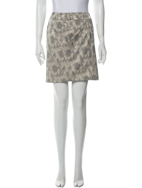 Armani Collezioni Printed Mini Skirt Grey