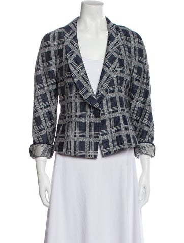 Armani Collezioni Jackets Plaid Print Blazer Us6, It42 | M