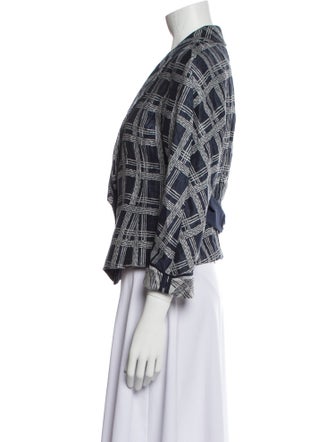 Armani Collezioni Plaid Print Blazer