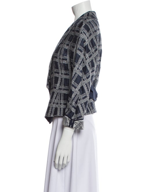 Armani Collezioni Plaid Print Blazer