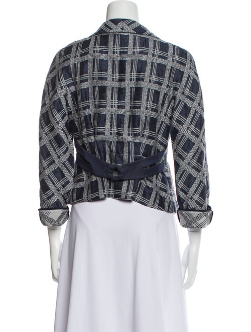 Armani Collezioni Plaid Print Blazer