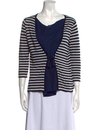Armani Collezioni Silk Striped Top