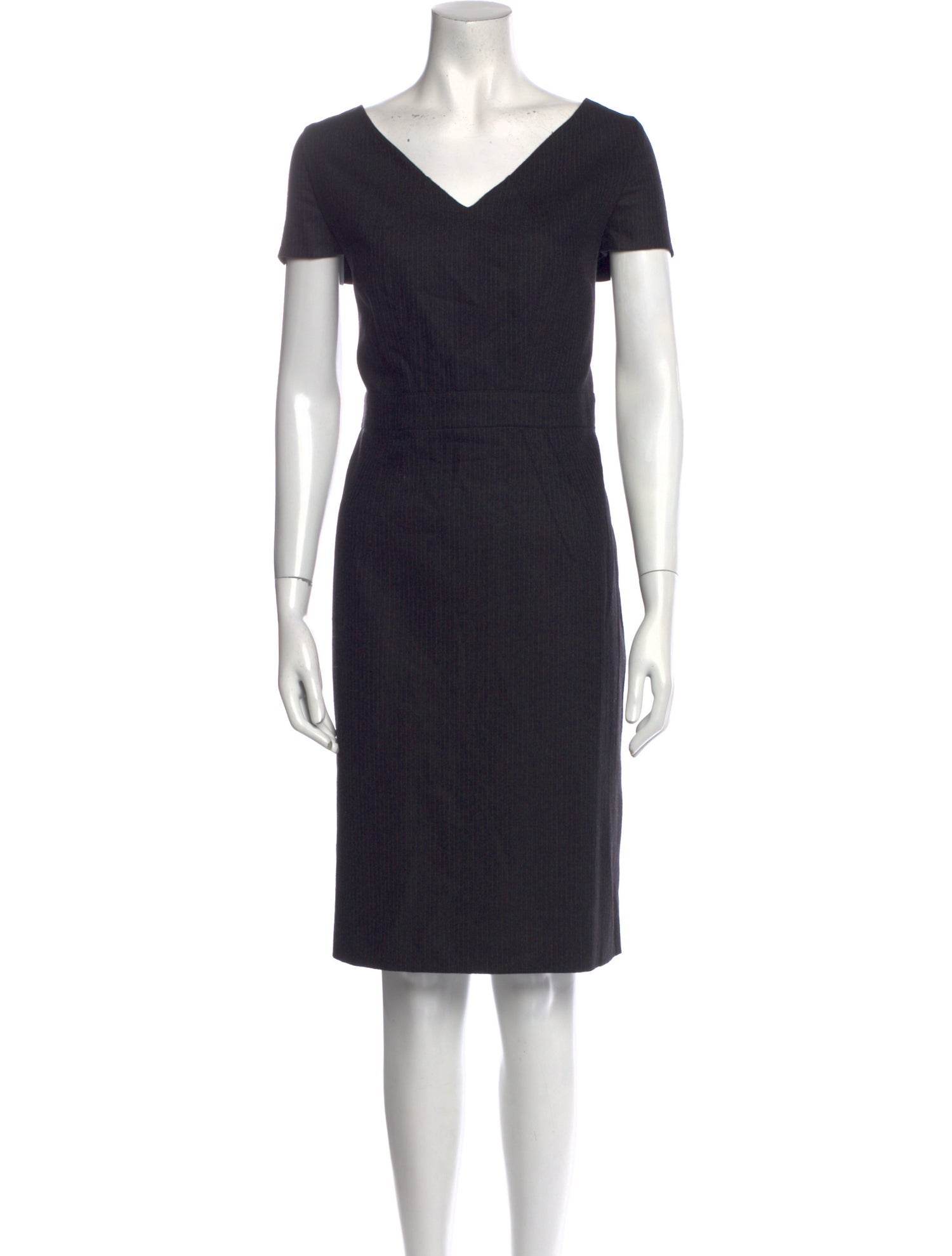 Armani Collezioni Virgin Wool Knee-Length Dress