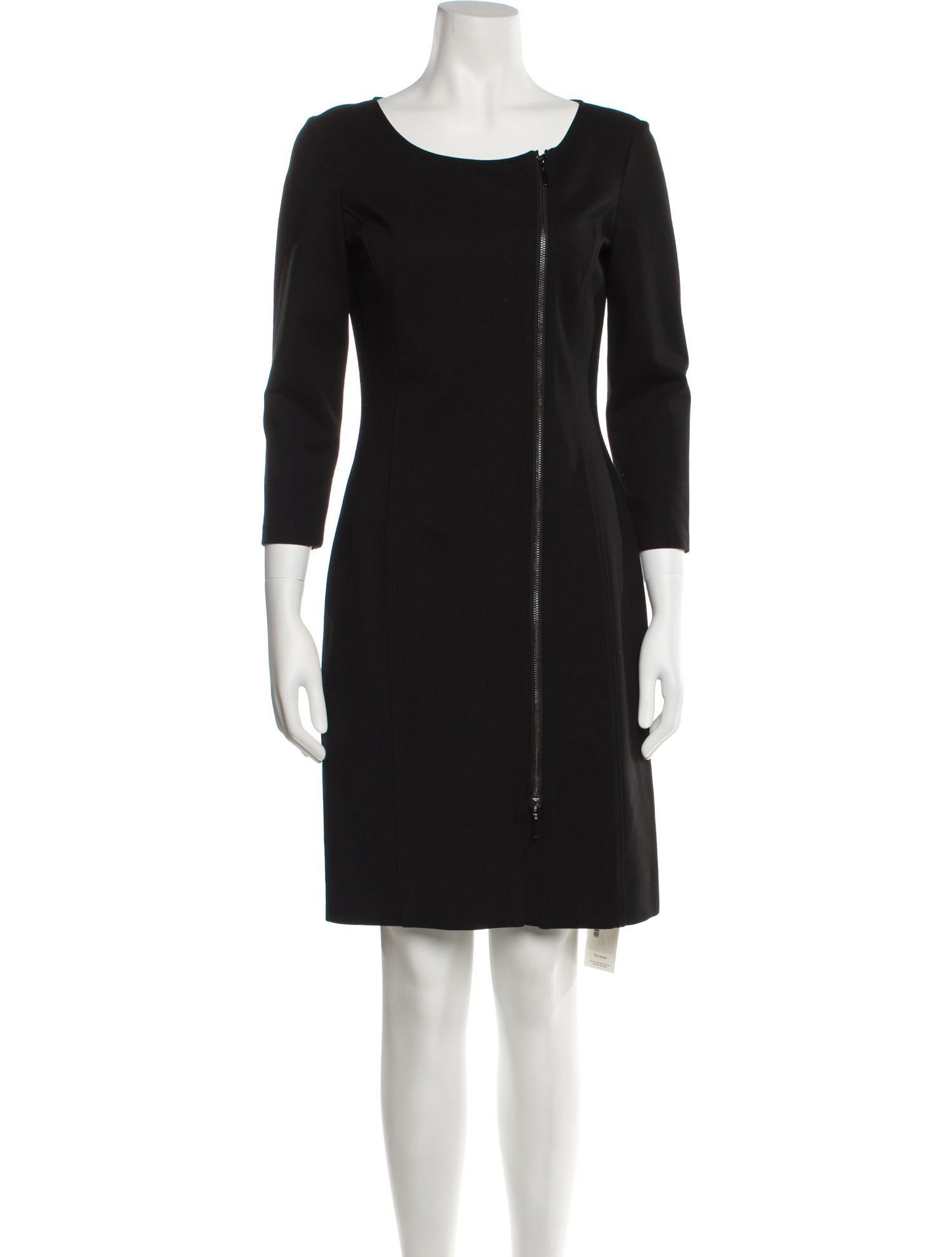 Armani Collezioni Bateau Neckline Knee-Length Dress