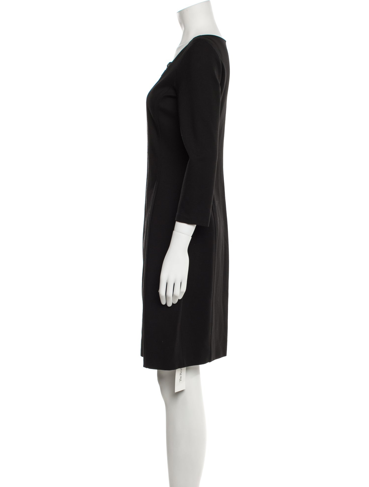 Armani Collezioni Bateau Neckline Knee-Length Dress