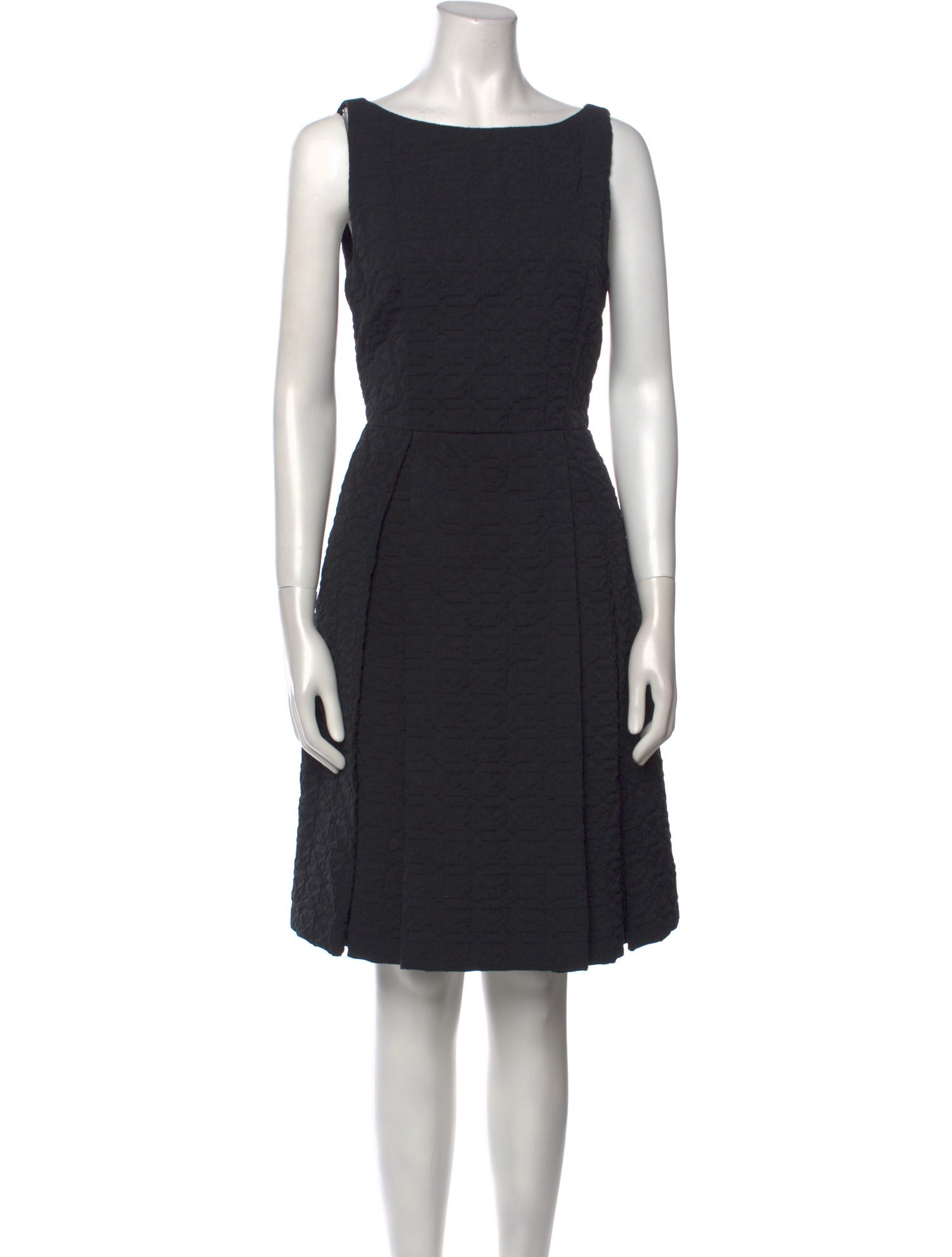 Armani Collezioni Bateau Neckline Knee-Length Dress