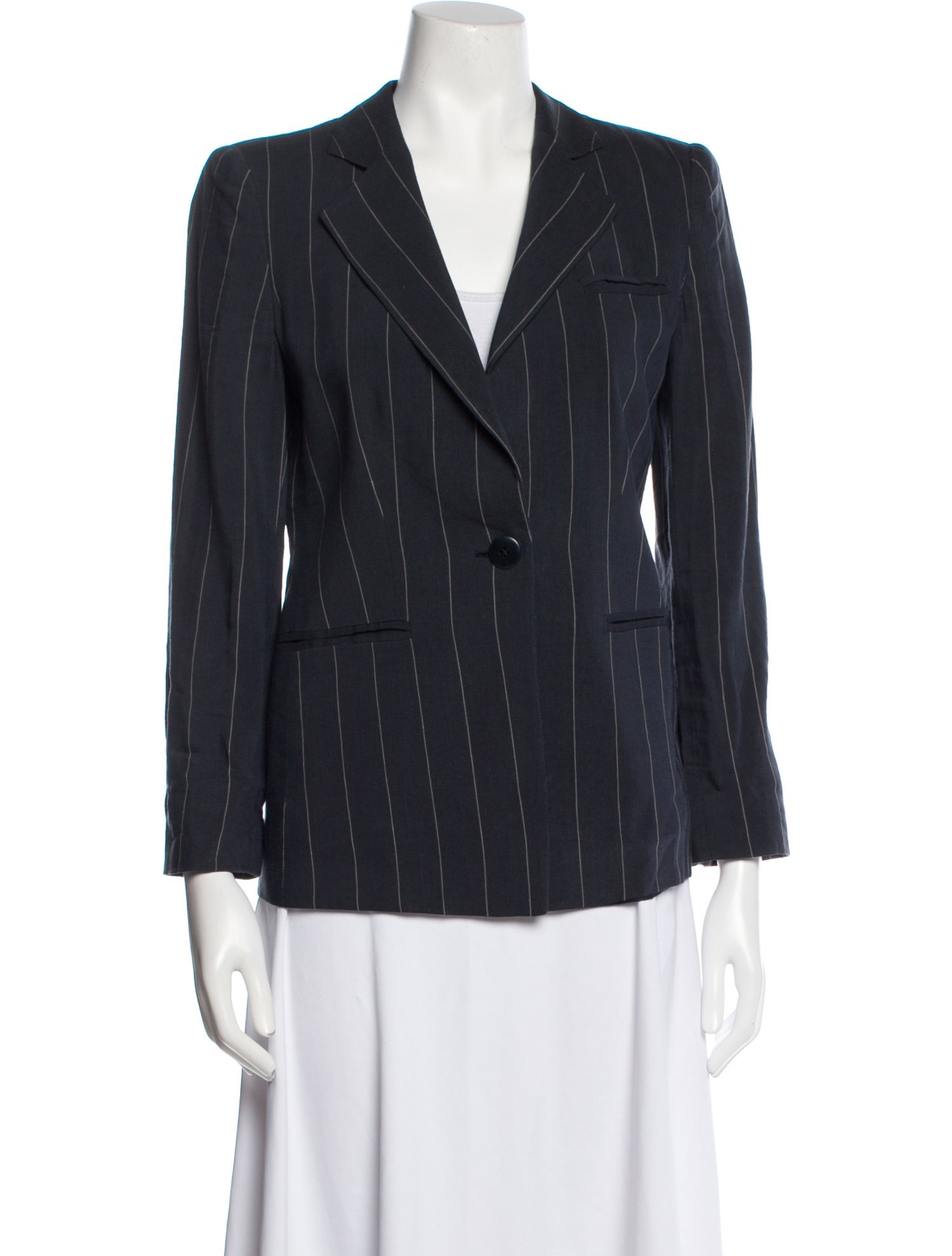 Armani Collezioni Linen Striped Blazer