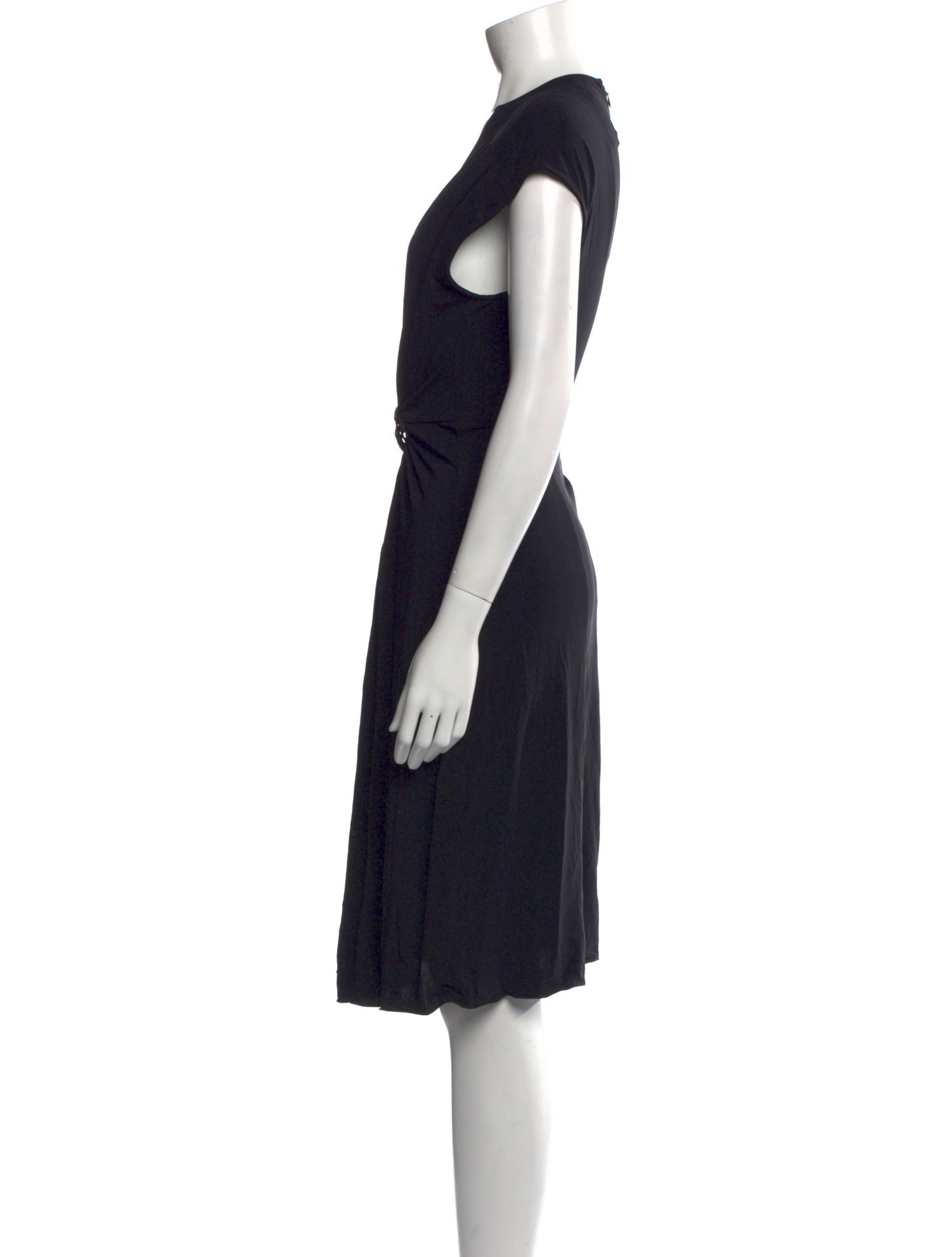 Armani Collezioni Plunge Neckline Knee-Length Dress