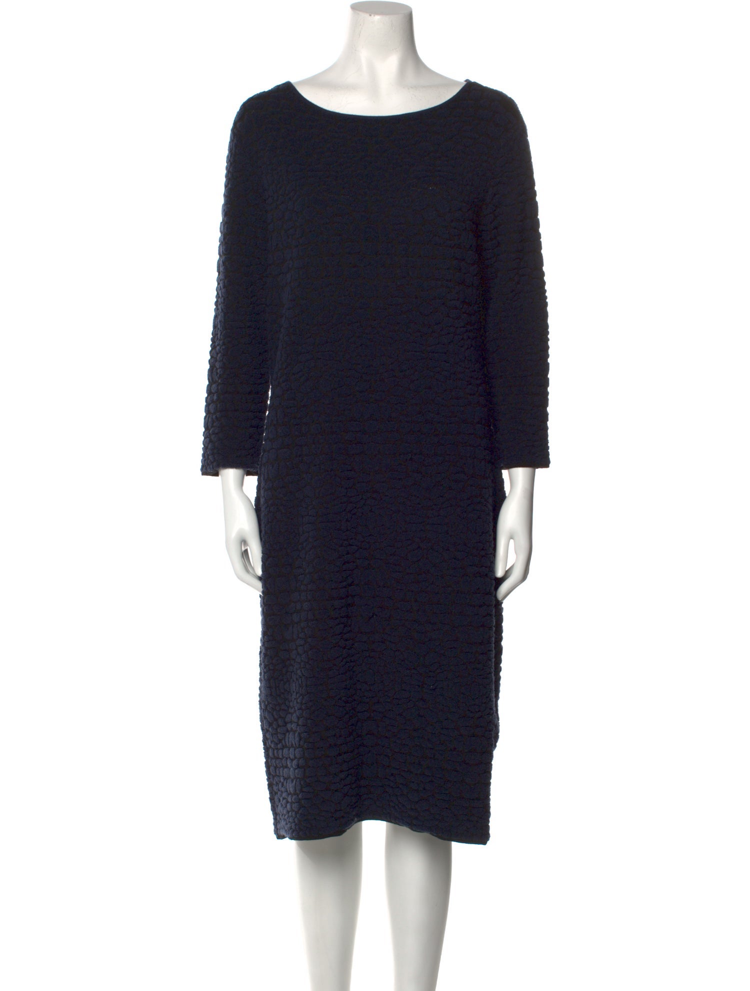 Armani Collezioni Wool Knee-Length Dress