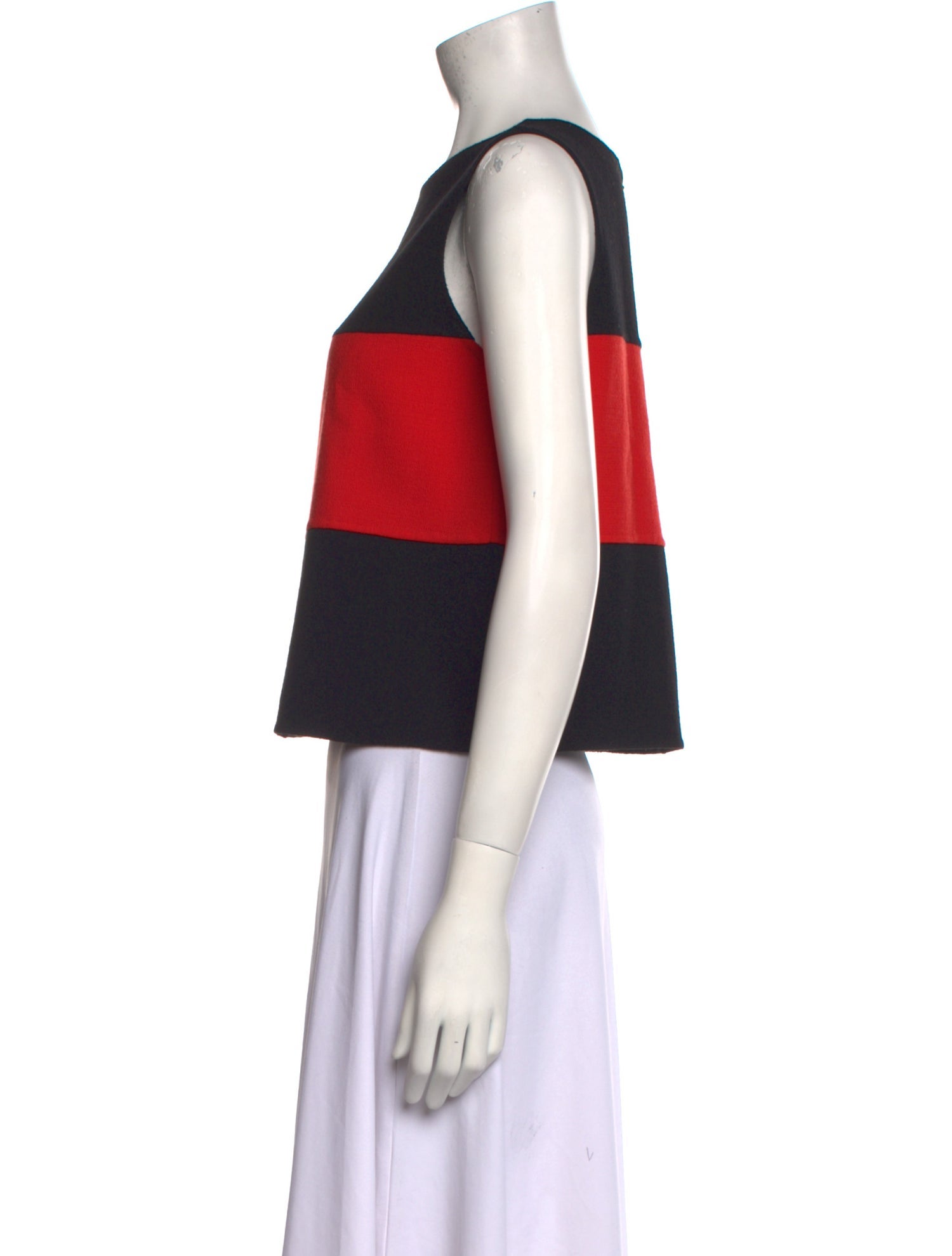 Armani Collezioni Wool Striped Top