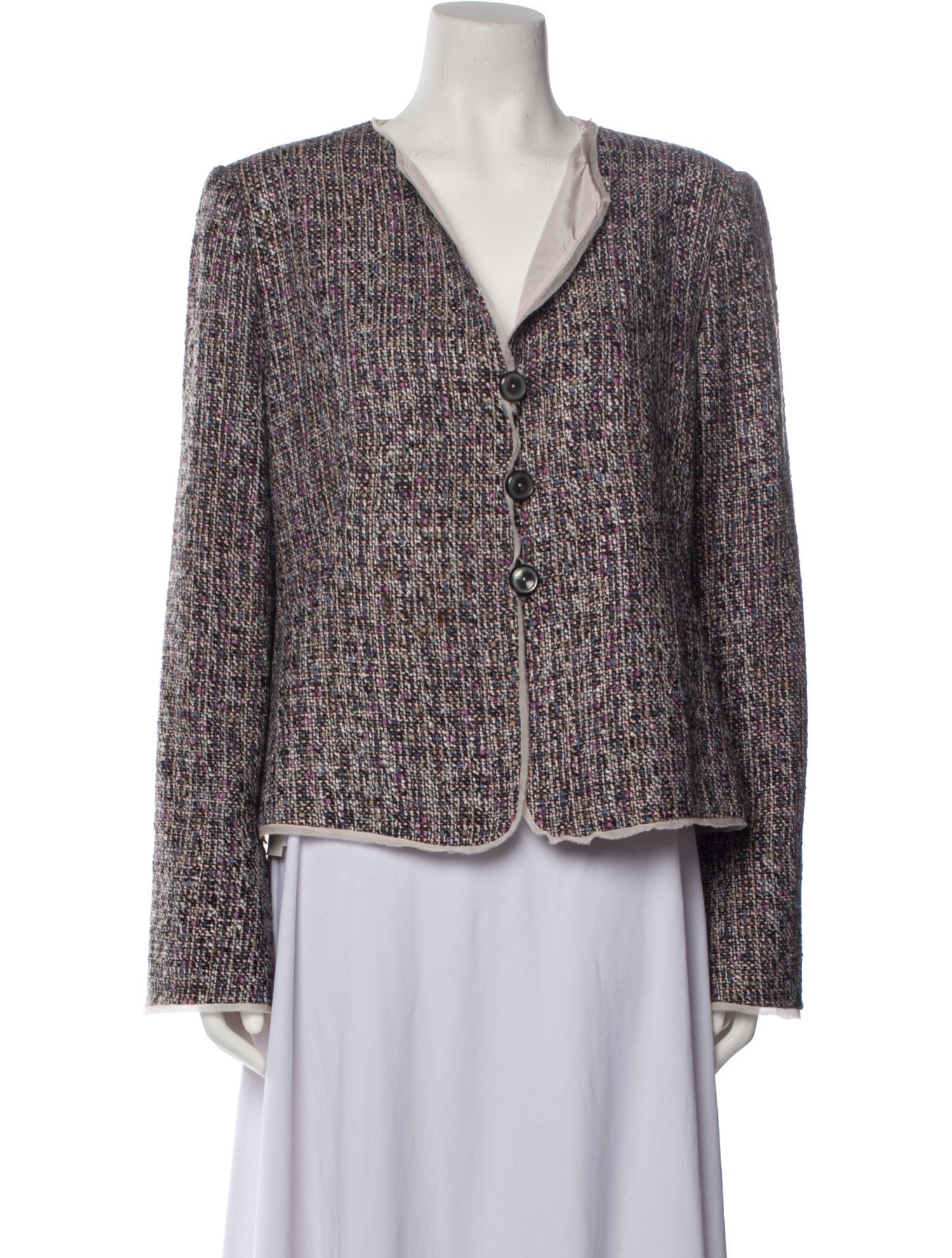 Armani Collezioni Tweed Pattern Evening Jacket