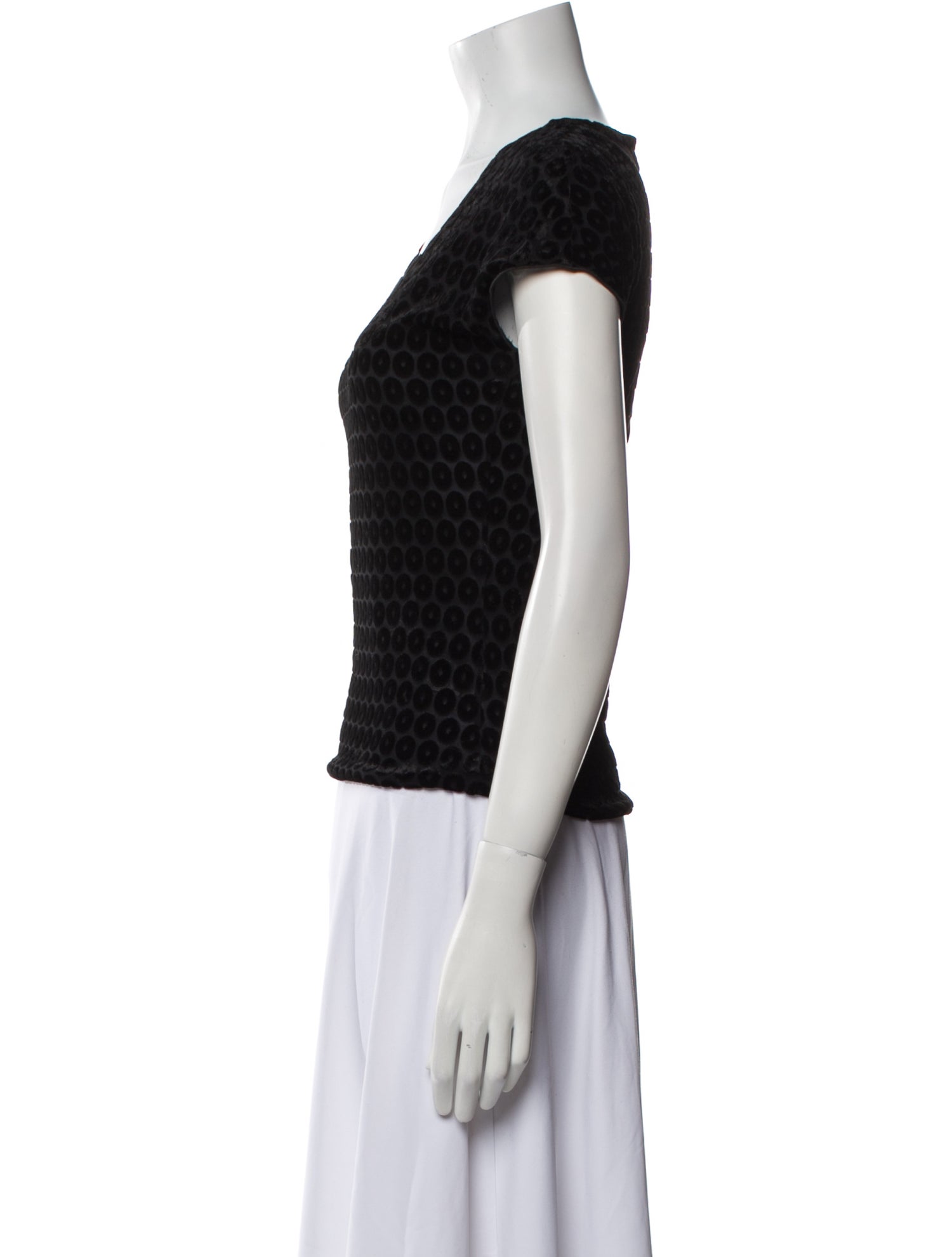 Armani Collezioni V-Neck Short Sleeve Top