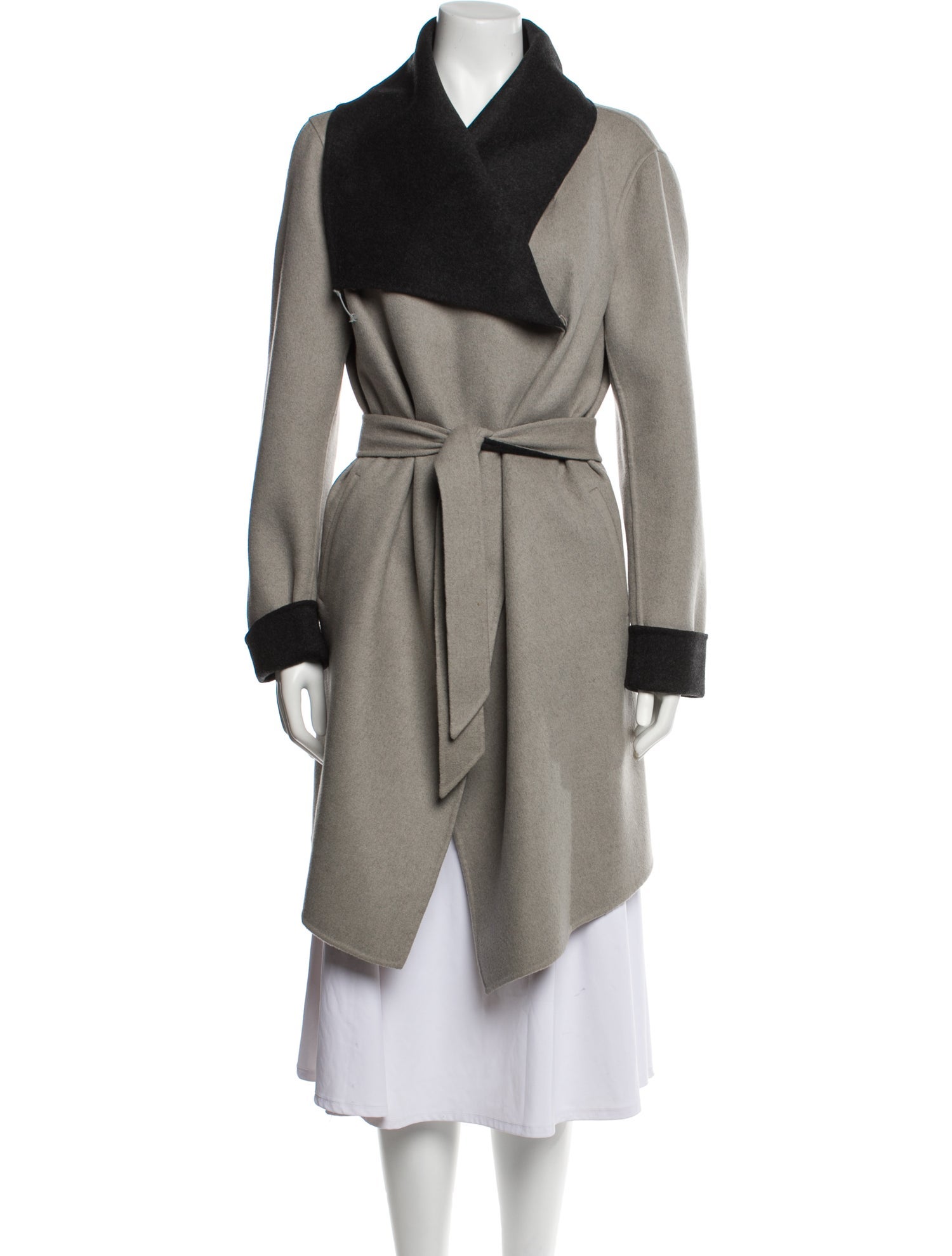 Armani Collezioni Wool Trench Coat