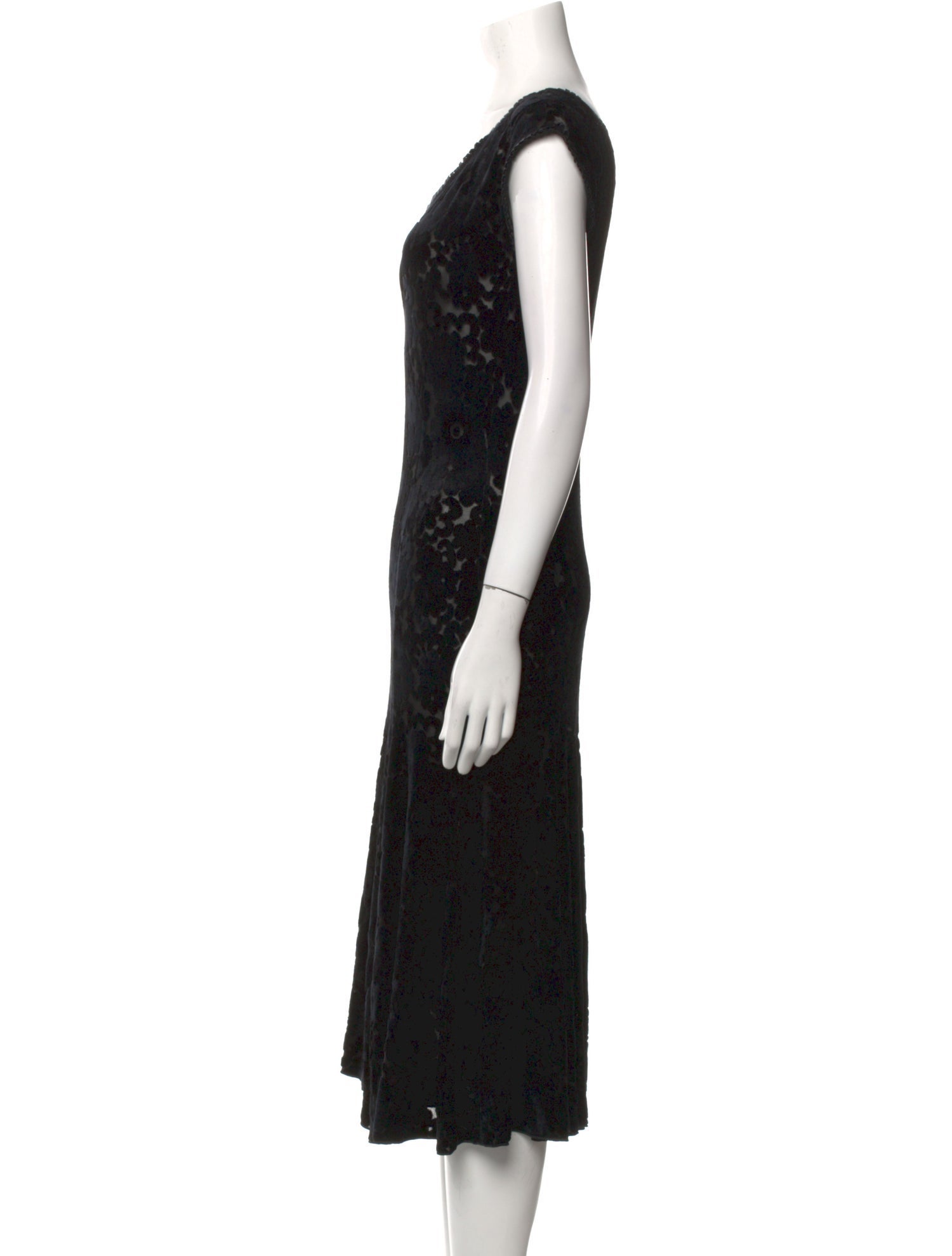 Armani Collezioni Lace Pattern Midi Length Dress