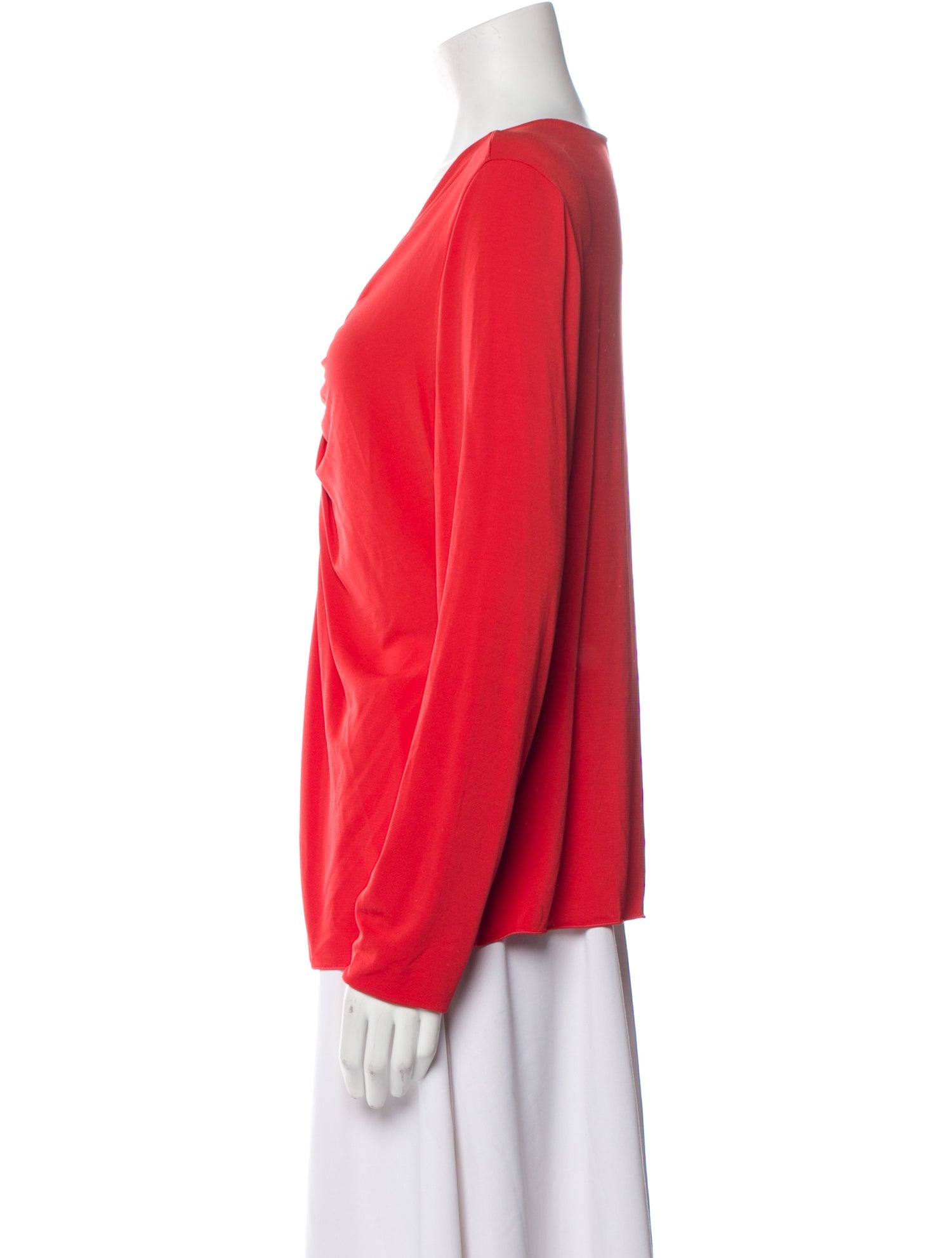 Armani Collezioni V-Neck Long Sleeve Blouse