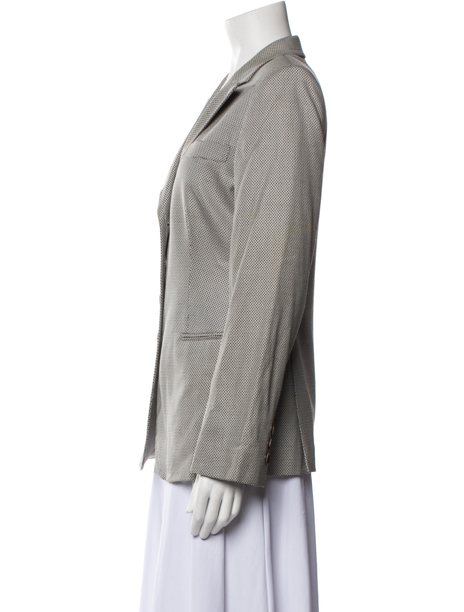 Armani Collezioni Cashmere Houndstooth Print Blazer