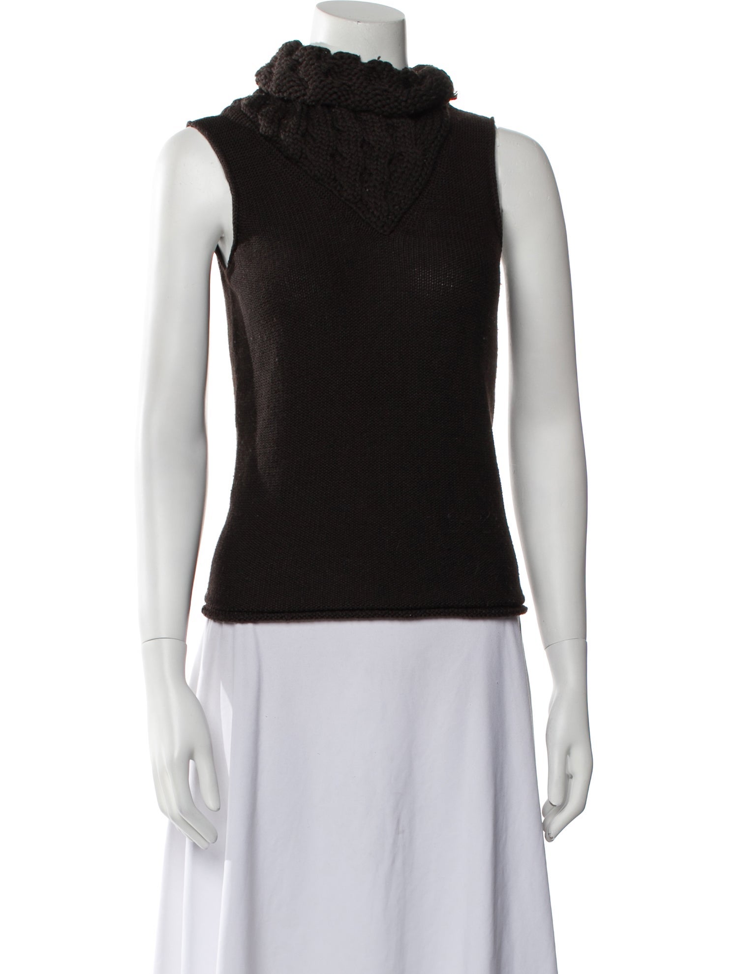 Armani Collezioni Wool Turtleneck Top