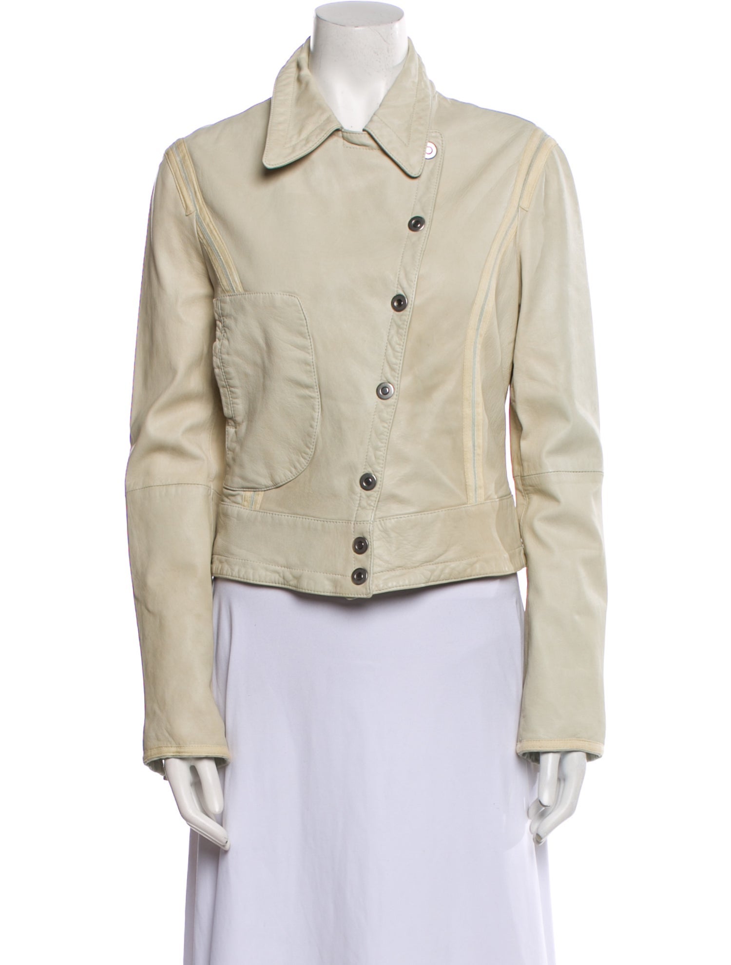 Armani Collezioni Leather Denim Jacket