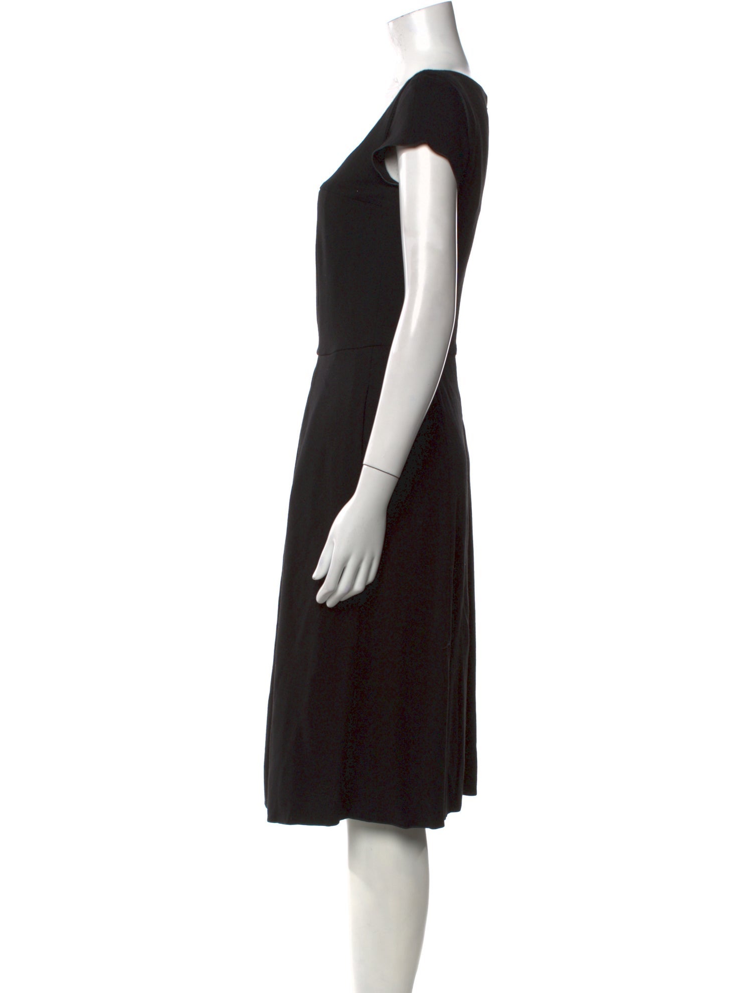 Armani Collezioni Scoop Neck Midi Length Dress
