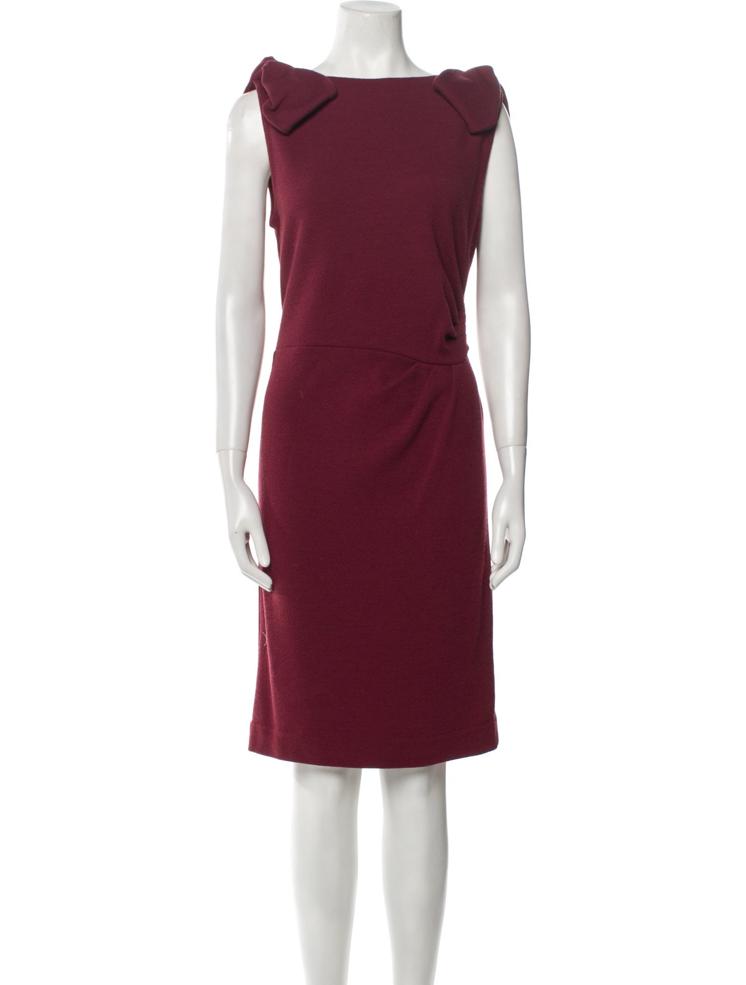 Armani Collezioni Bateau Neckline Knee-Length Dress