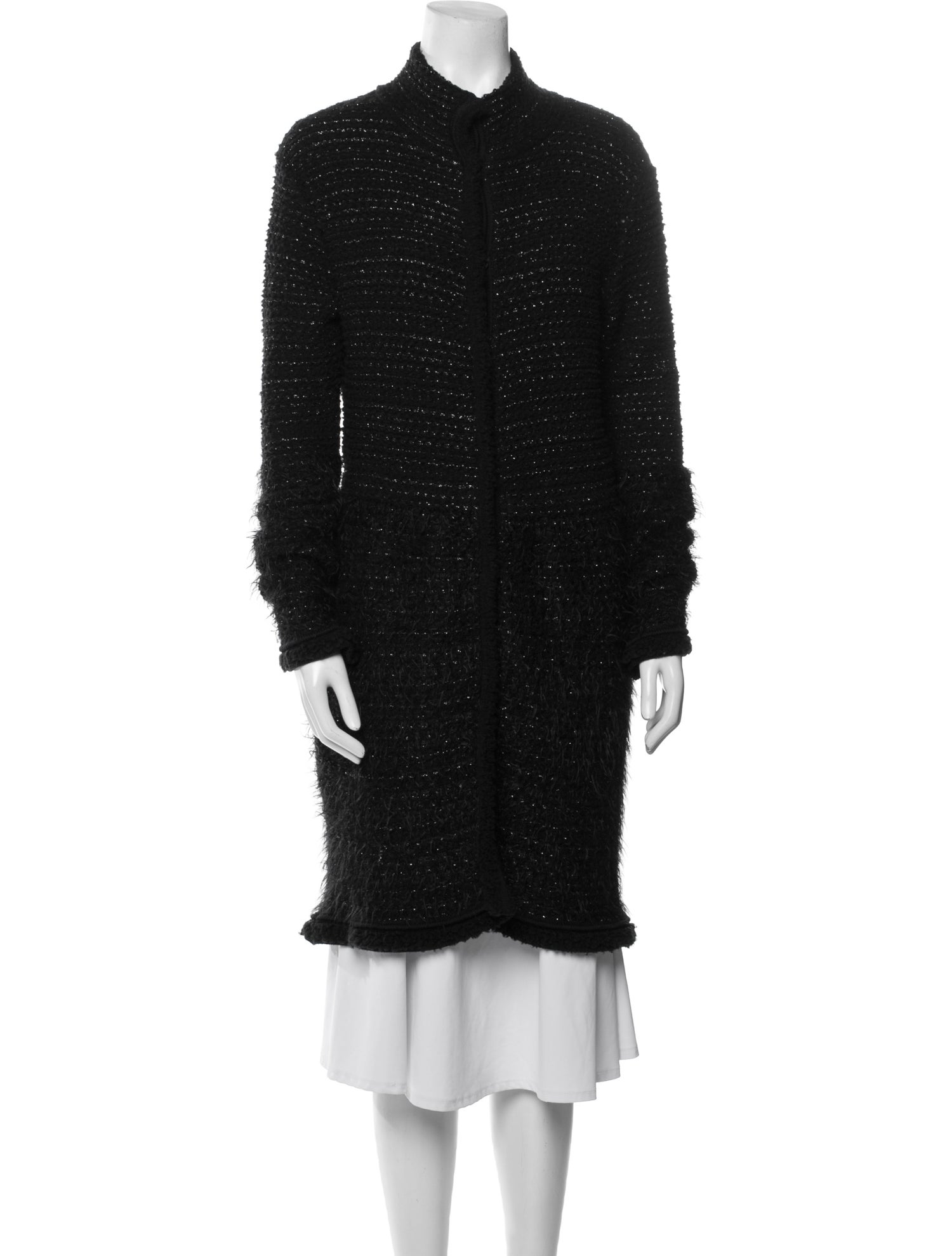 Armani Collezioni Tweed Pattern Coat