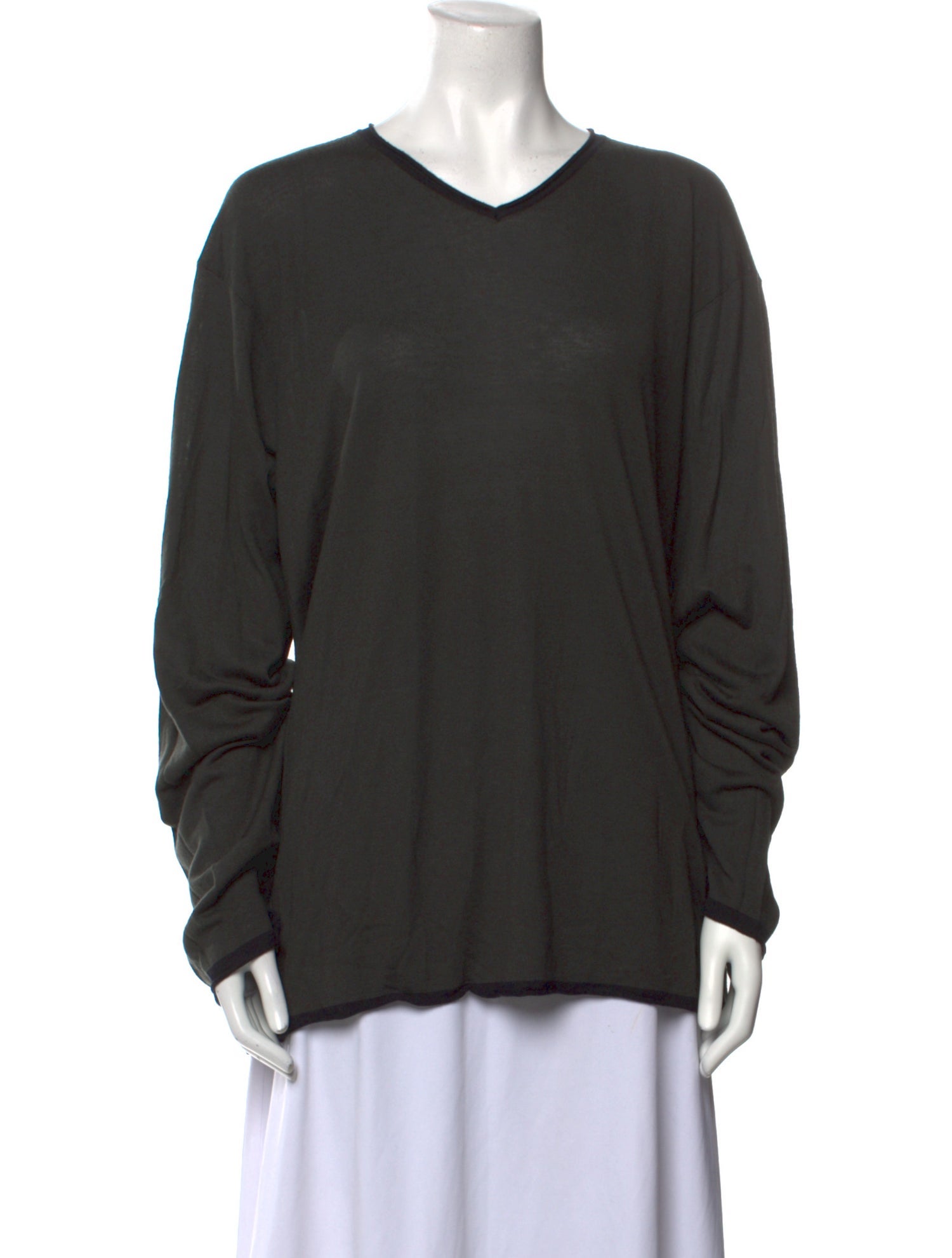 Armani Collezioni V-Neck Long Sleeve Sweatshirt