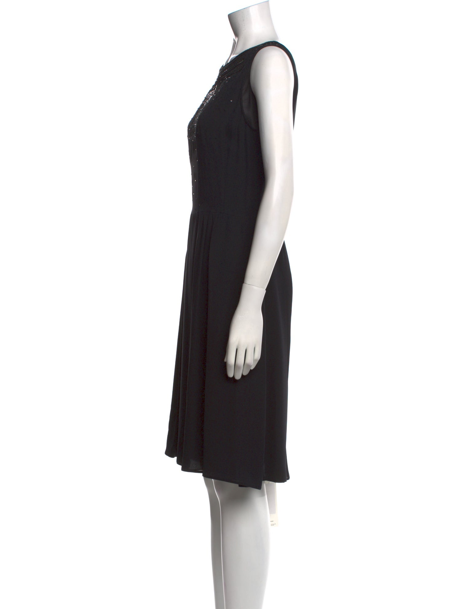 Armani Collezioni Scoop Neck Knee-Length Dress