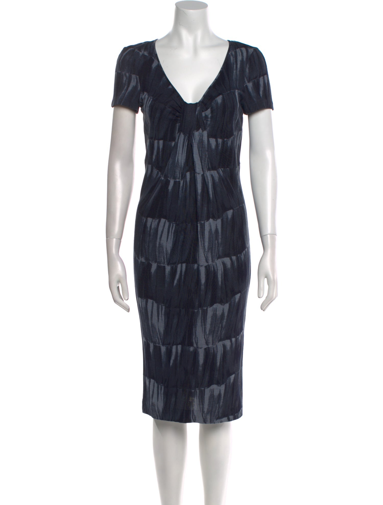 Armani Collezioni V-Neck Knee-Length Dress