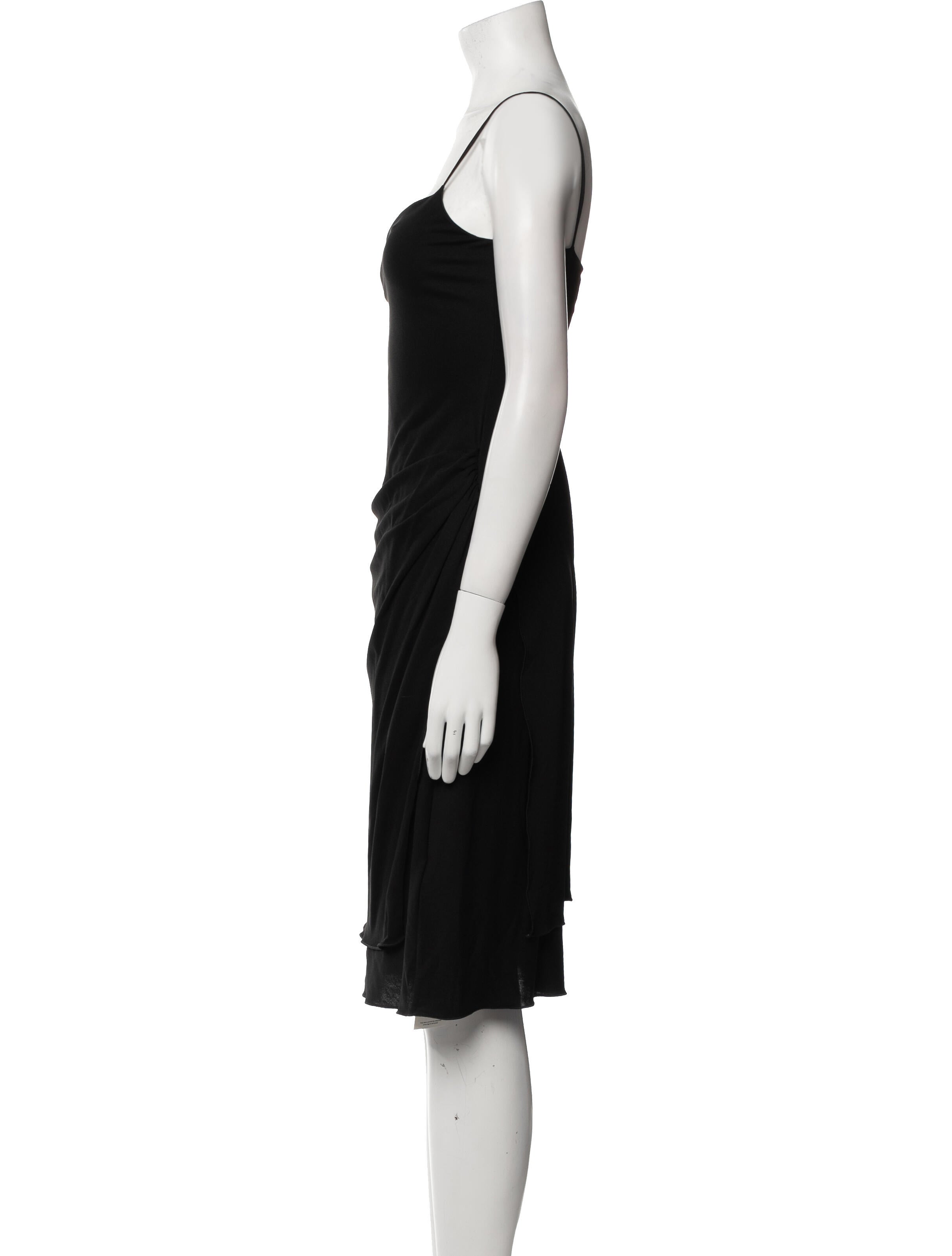Armani Collezioni Square Neckline Midi Length Dress