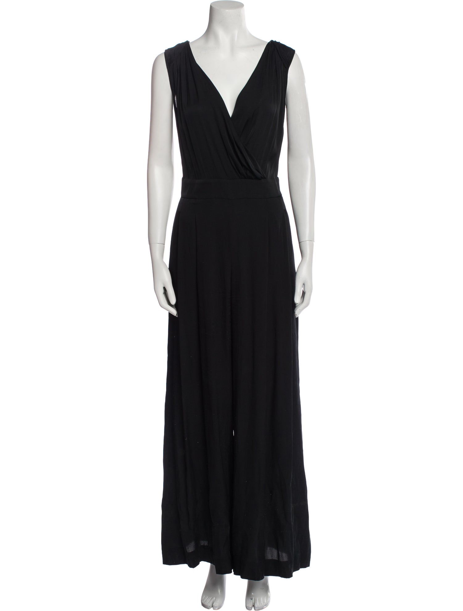Armani Collezioni Silk Plunge Neckline Jumpsuit