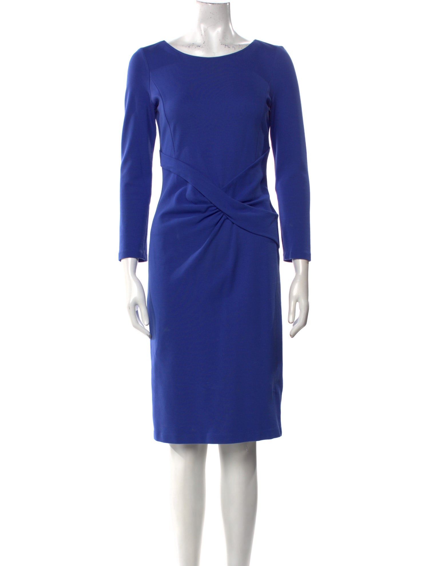 Armani Collezioni Bateau Neckline Knee-Length Dress