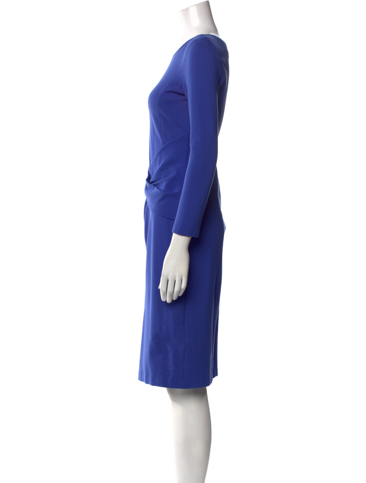 Armani Collezioni Bateau Neckline Knee-Length Dress