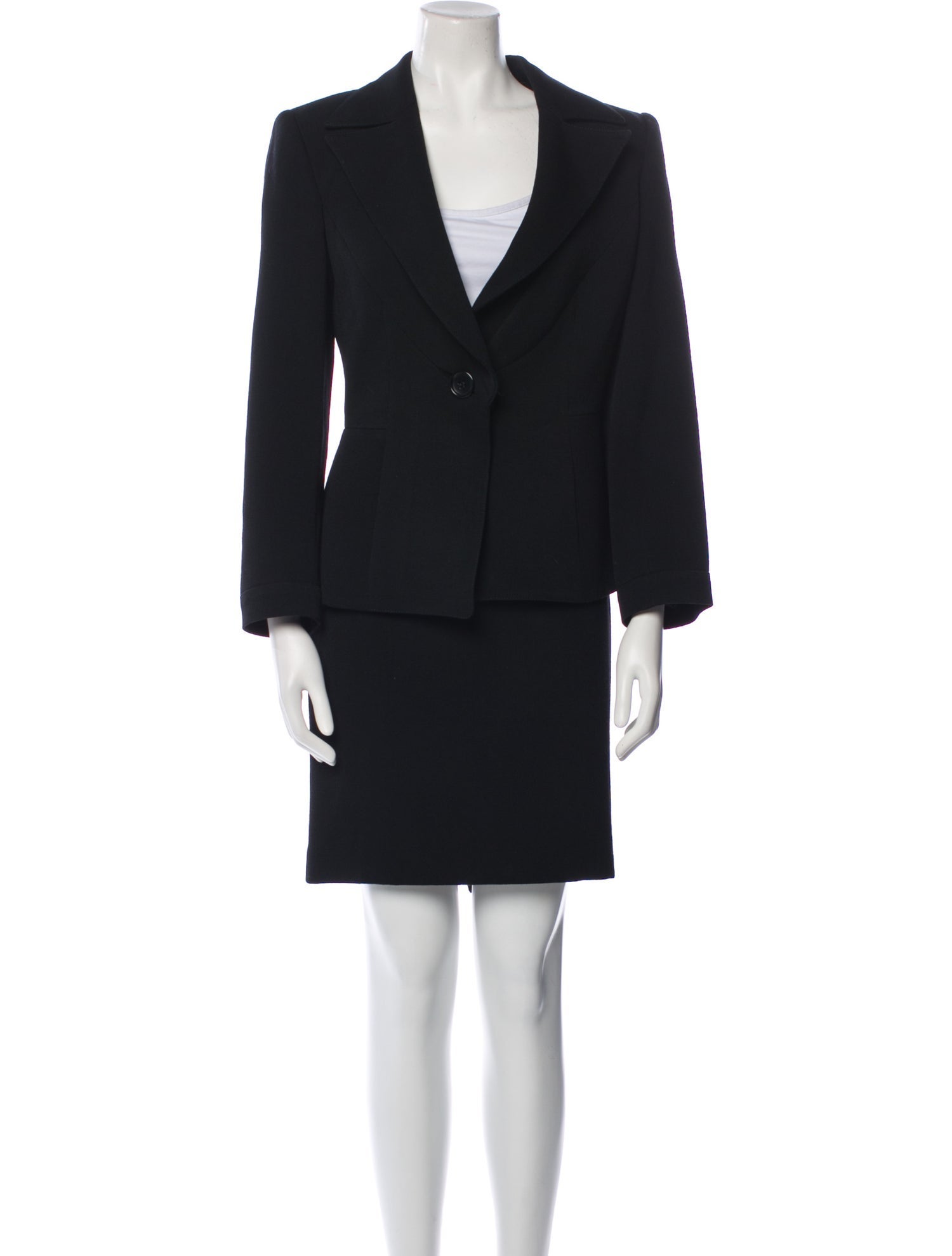 Armani Collezioni Virgin Wool Skirt Suit