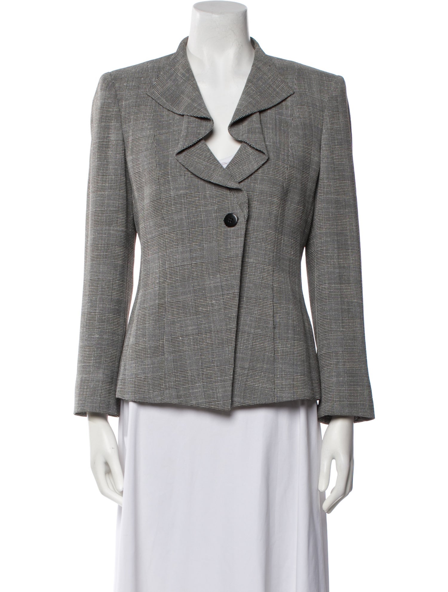 Armani Collezioni Tweed Pattern Blazer