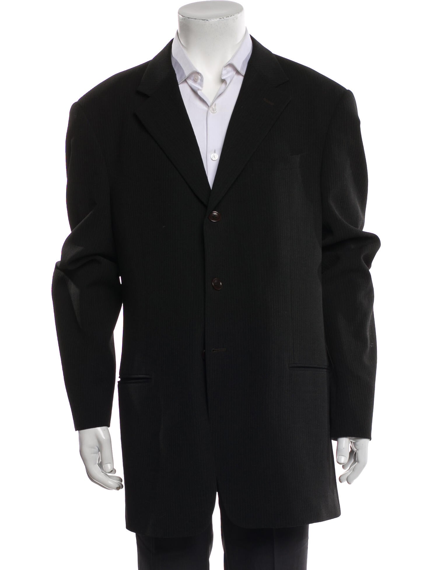 Armani Collezioni Wool Embroidered Accent Blazer