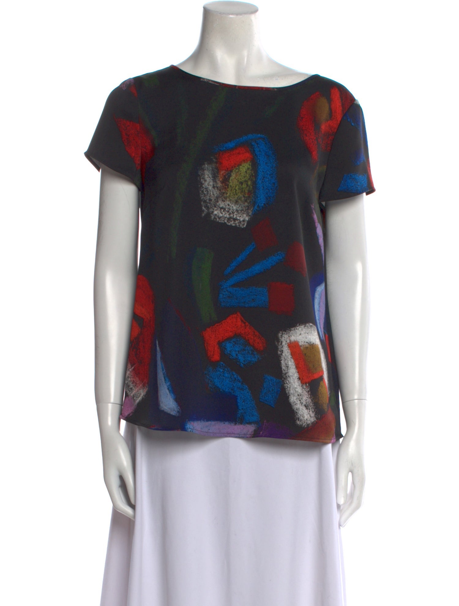 Armani Collezioni Printed Bateau Neckline T-Shirt
