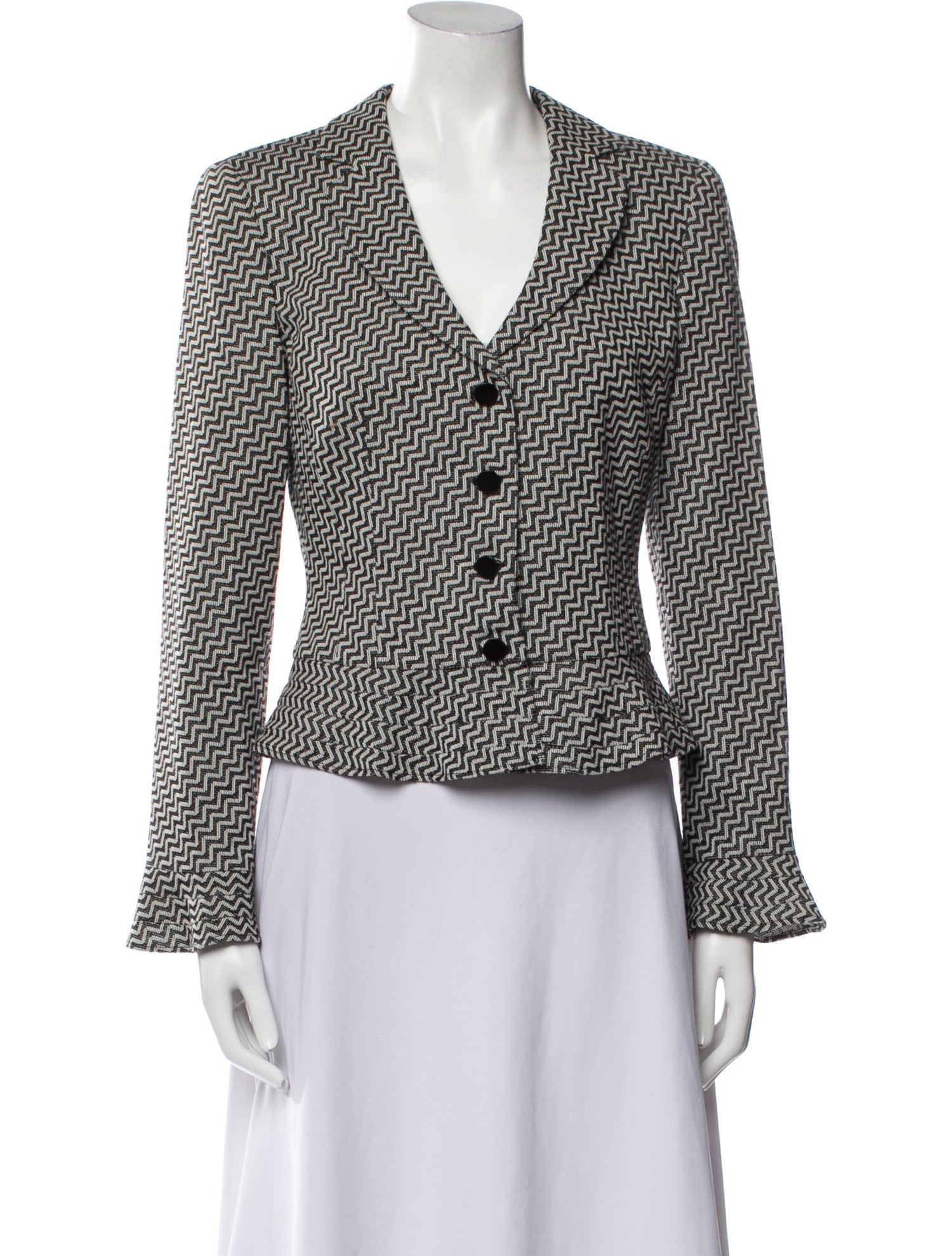 Armani Collezioni Virgin Wool Printed Evening Jacket