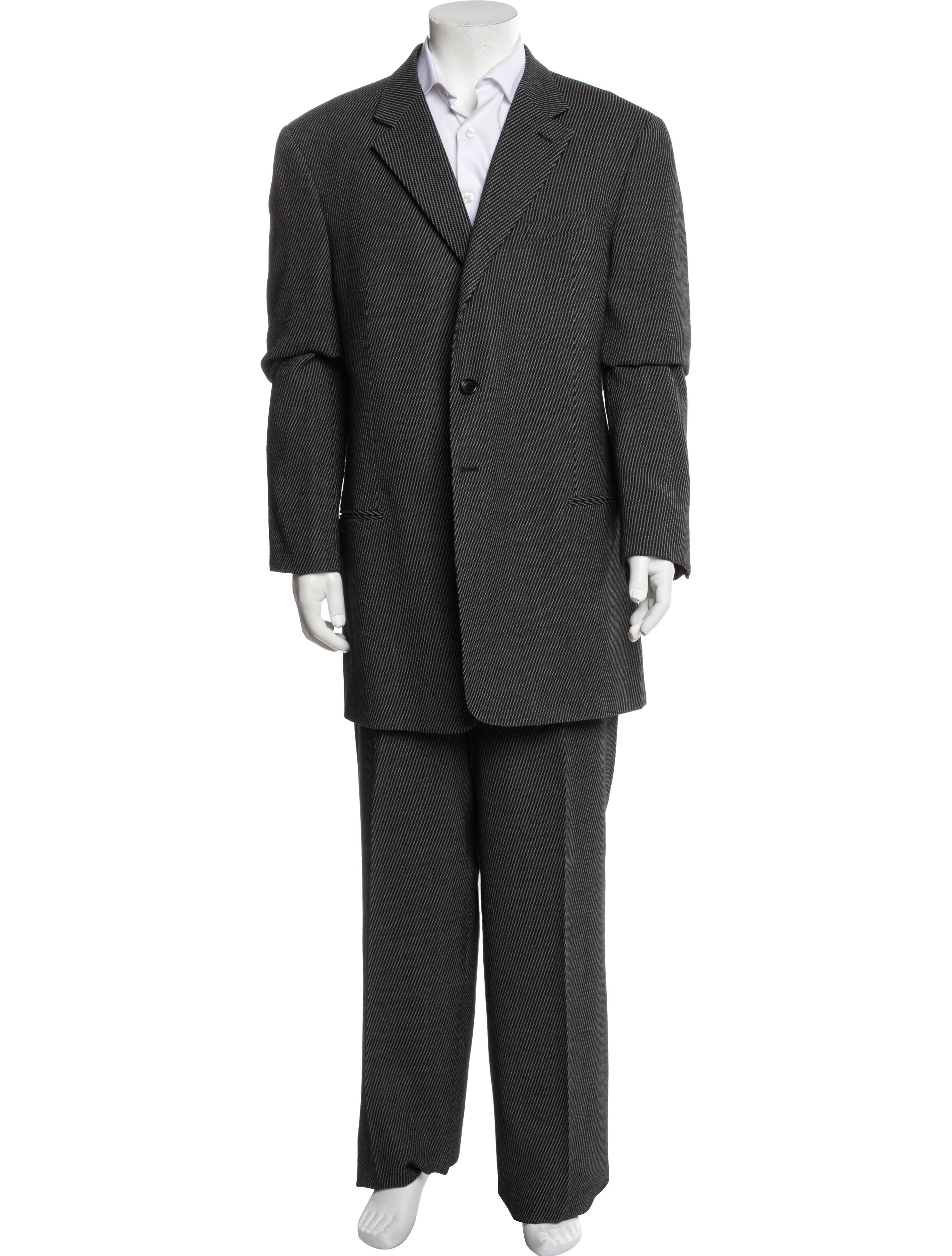Armani Collezioni Wool Striped Two-Piece Suit