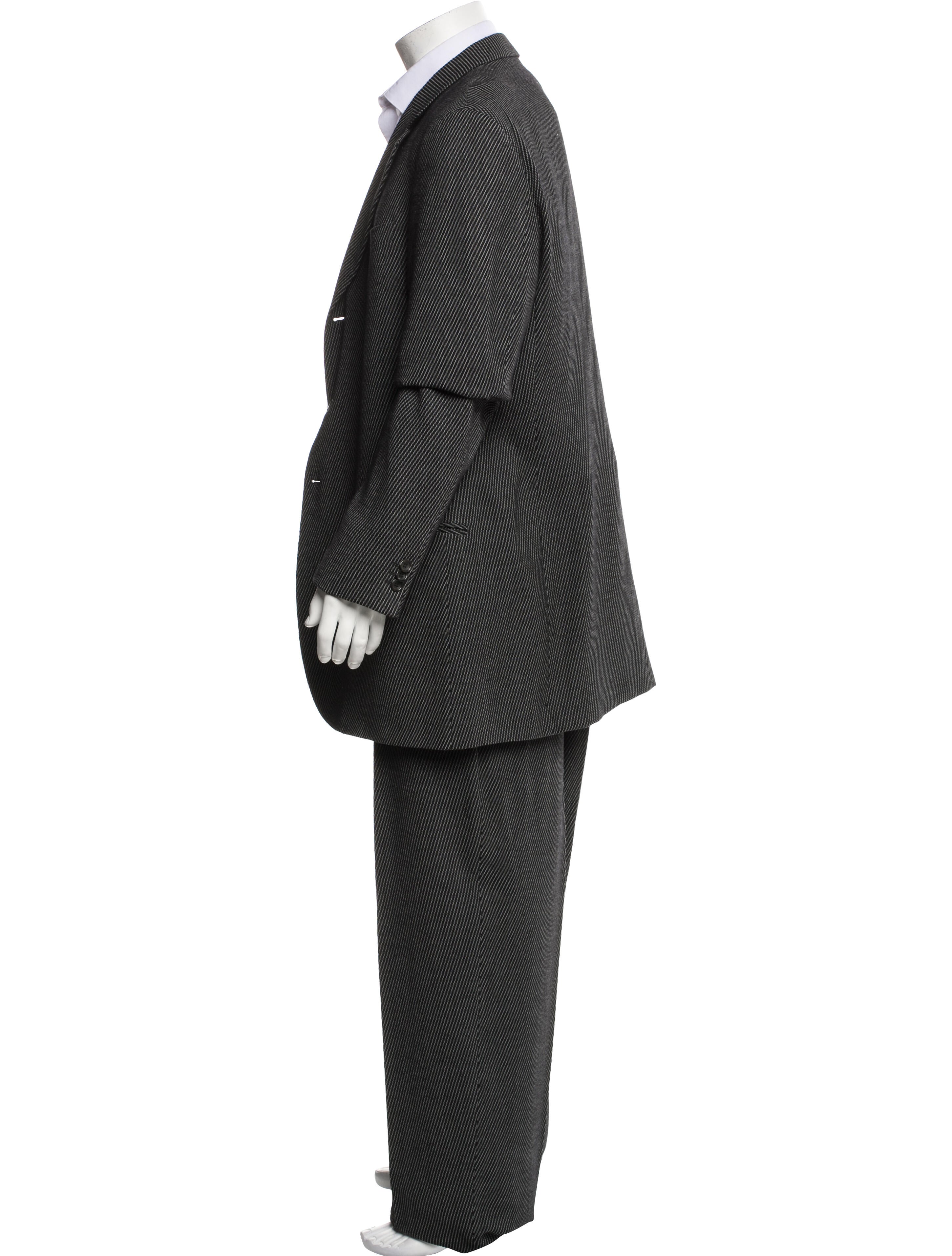 Armani Collezioni Wool Striped Two-Piece Suit