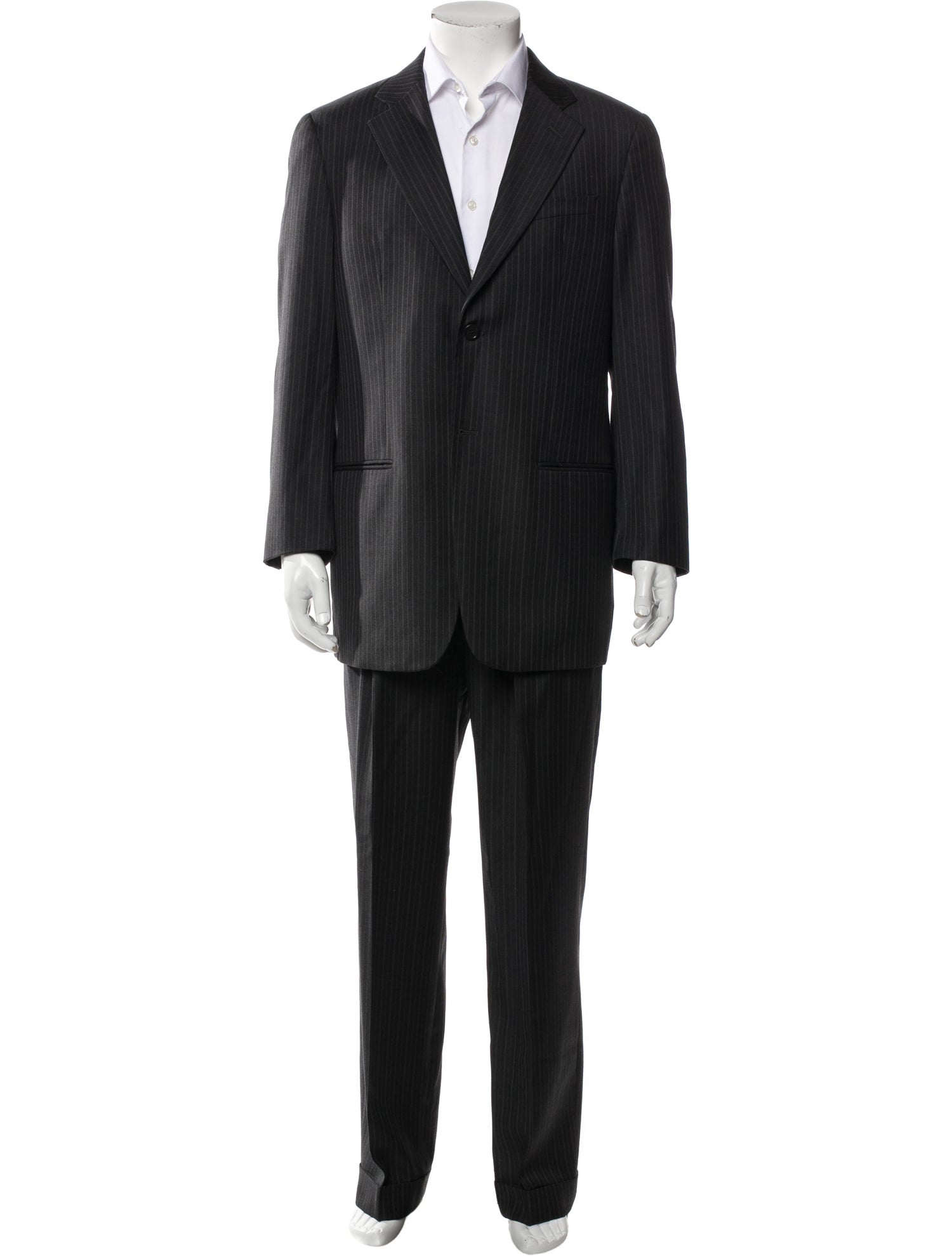 Armani Collezioni Striped Two-Piece Suit Vest
