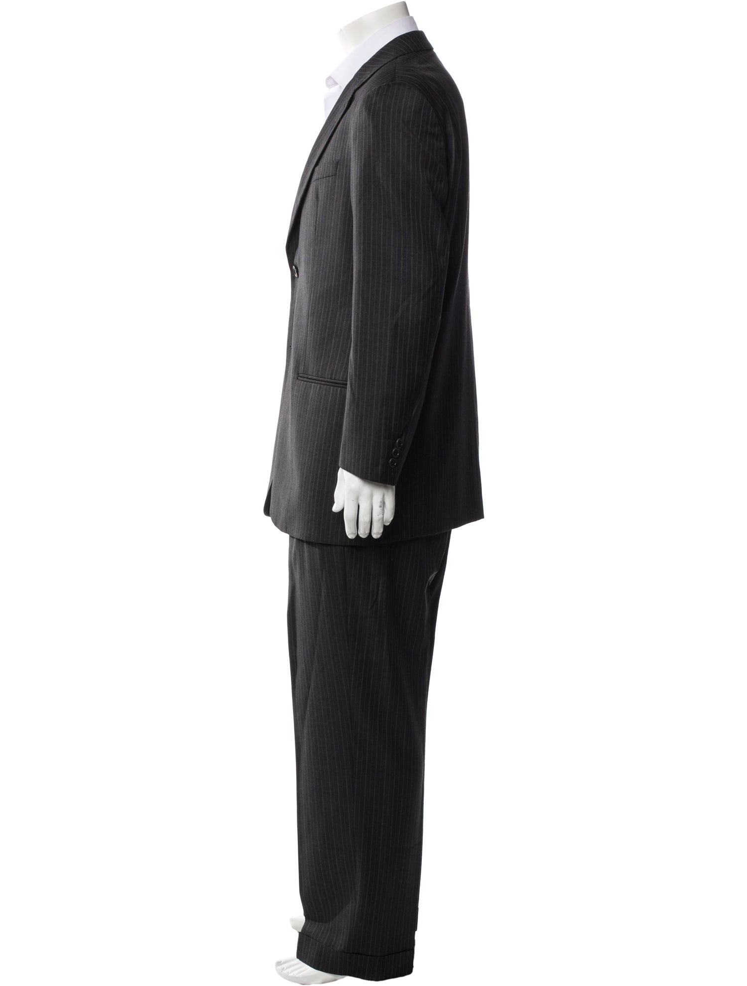 Armani Collezioni Striped Two-Piece Suit Vest