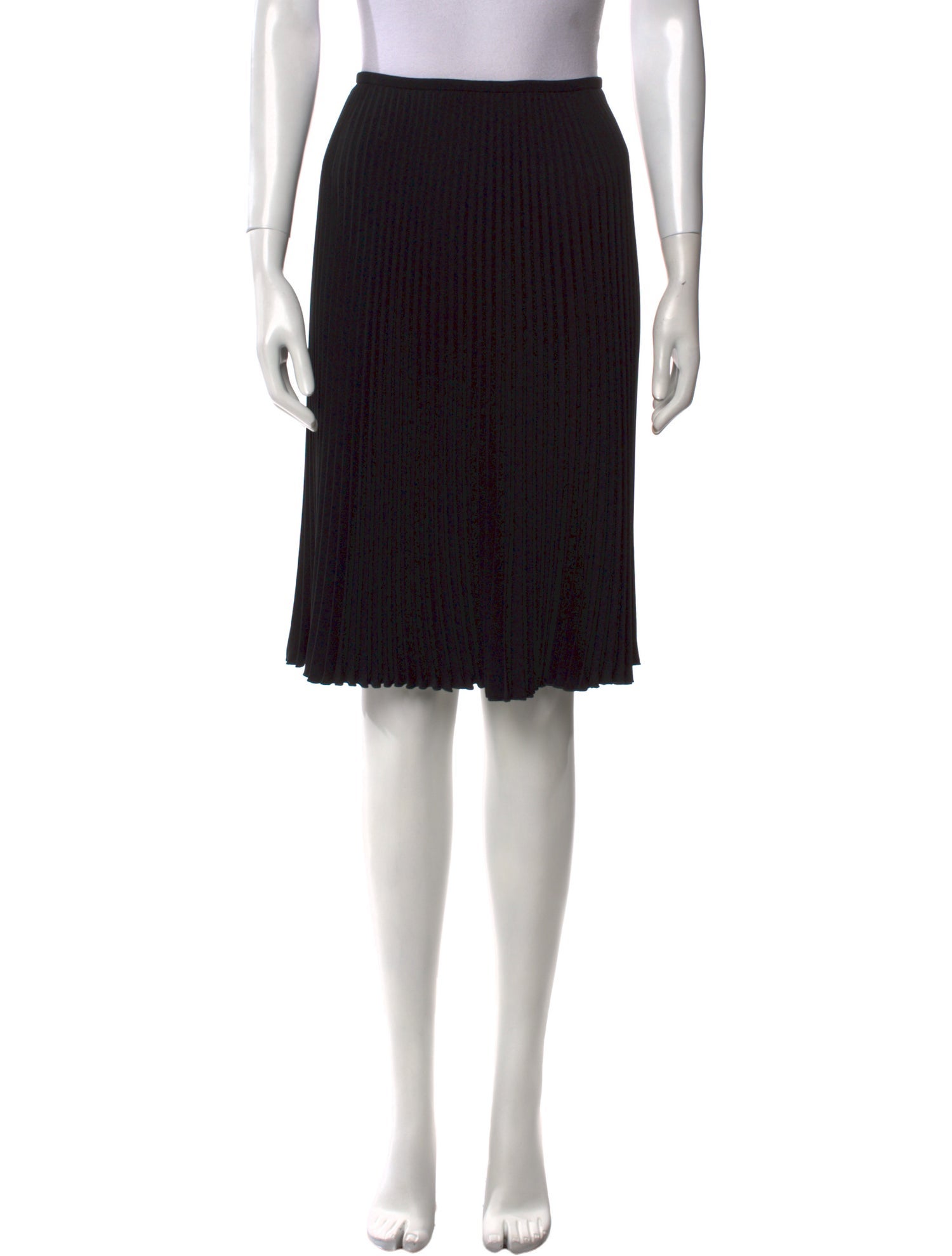 Armani Collezioni Pleated Accents Knee-Length Skirt