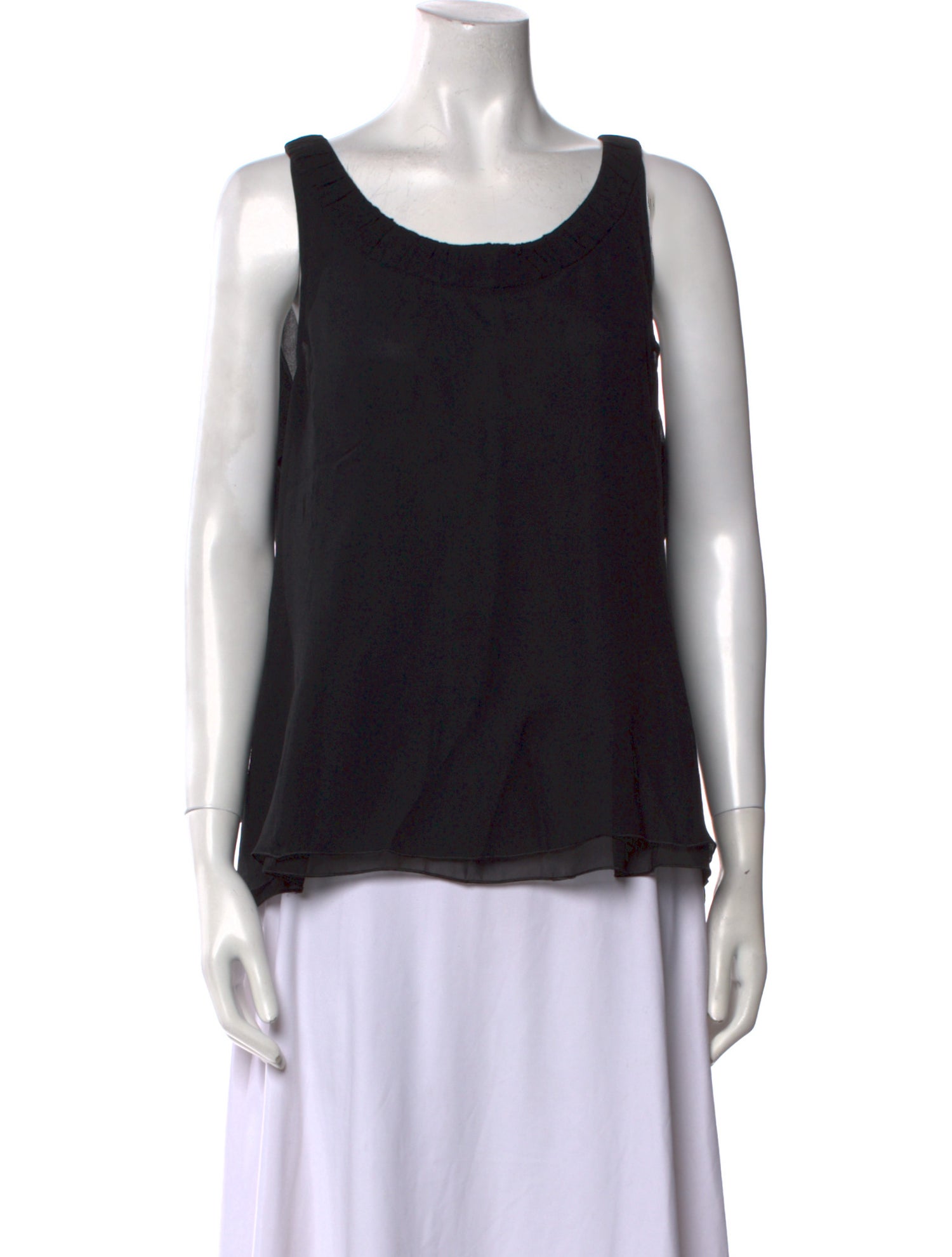 Armani Collezioni Silk Scoop Neck Top