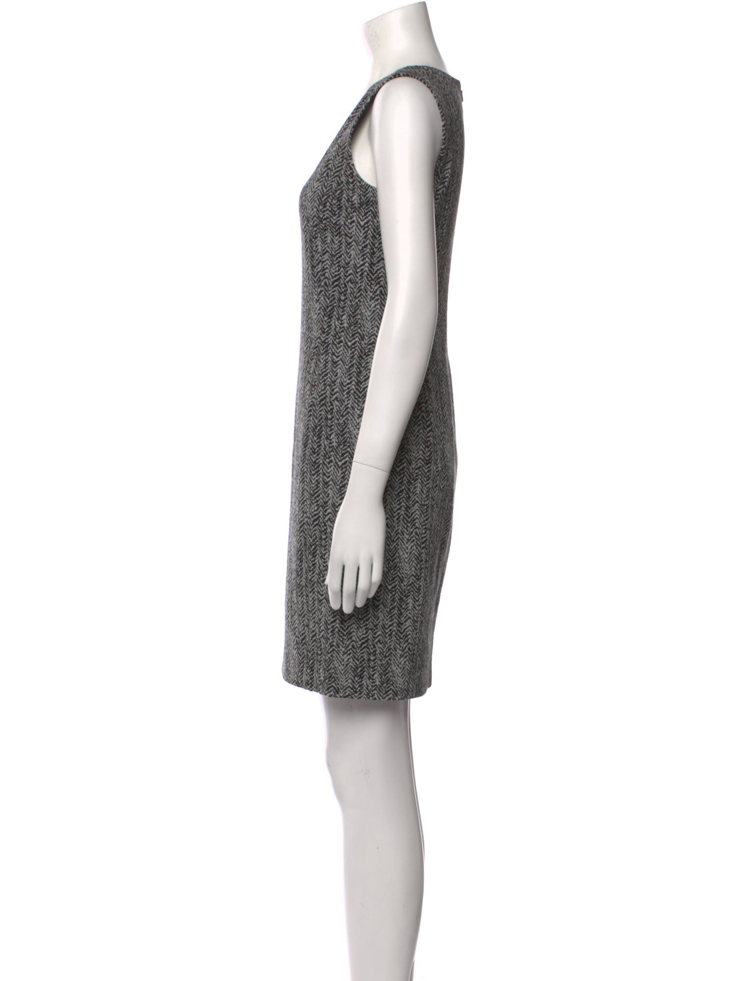 Armani Collezioni Scoop Neck Mini Dress