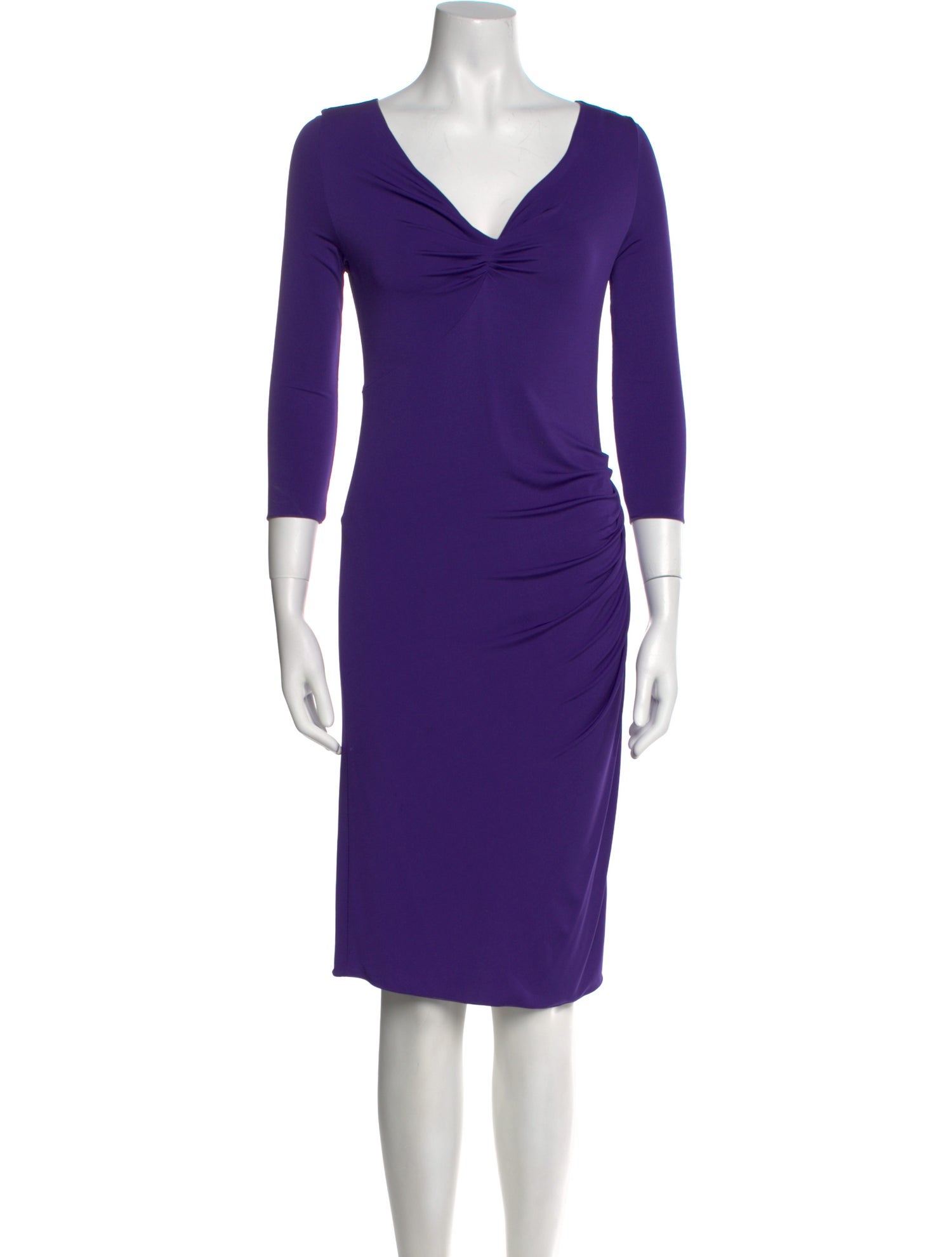 Armani Collezioni V-Neck Knee-Length Dress