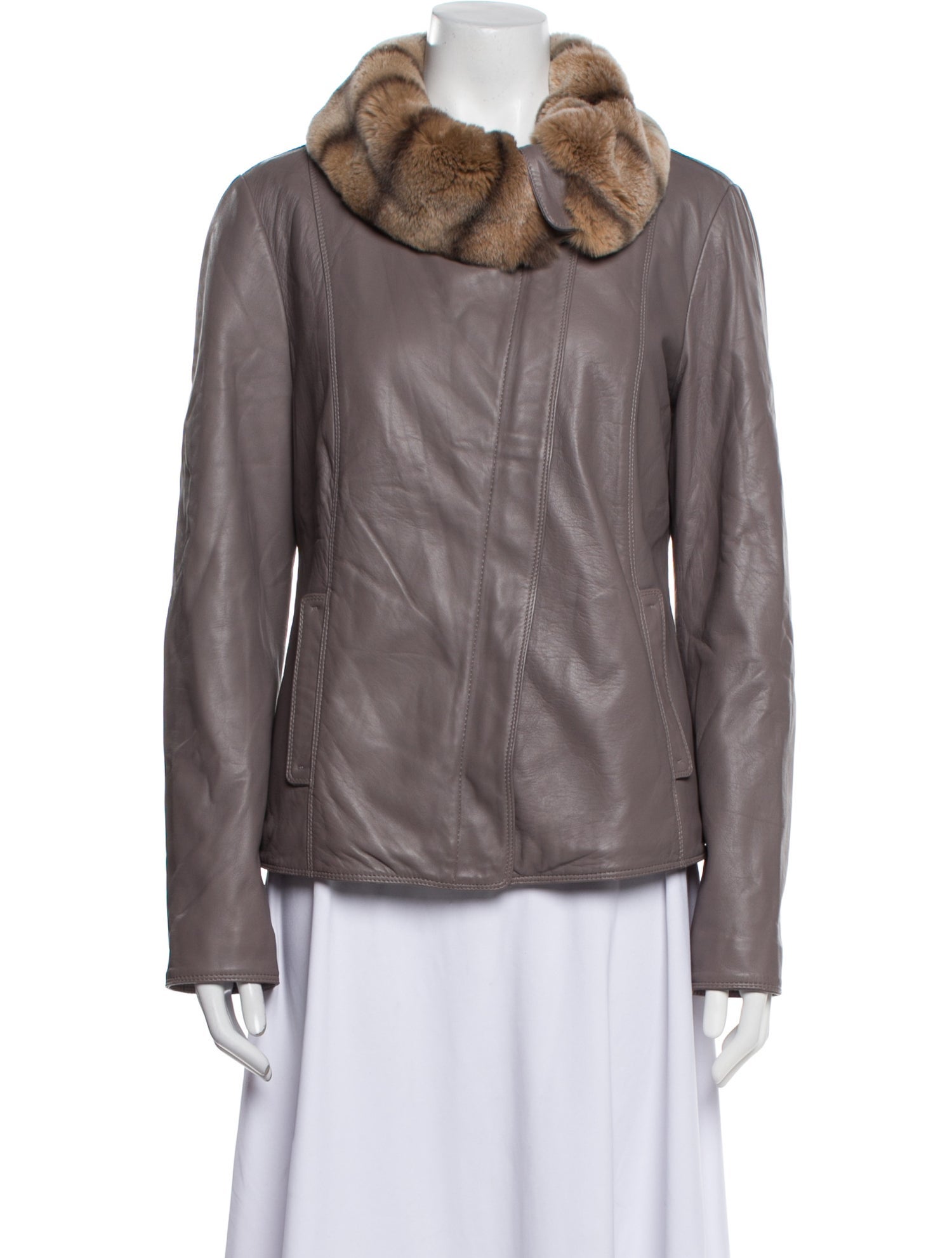 Armani Collezioni Leather Fur Jacket