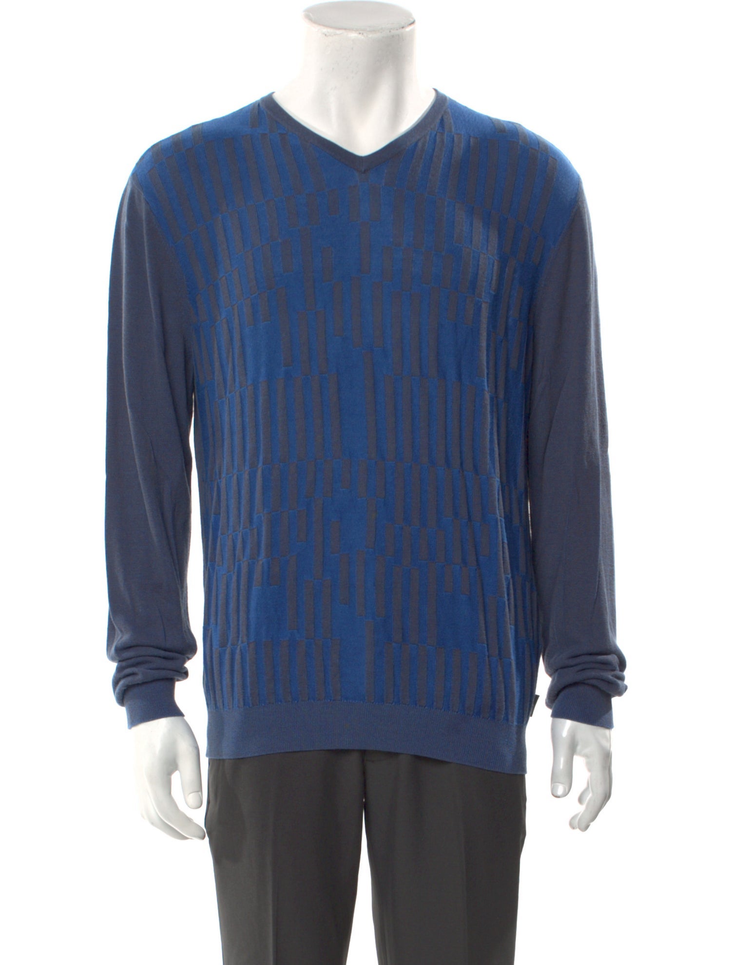 Armani Collezioni V-Neck Long Sleeve Pullover
